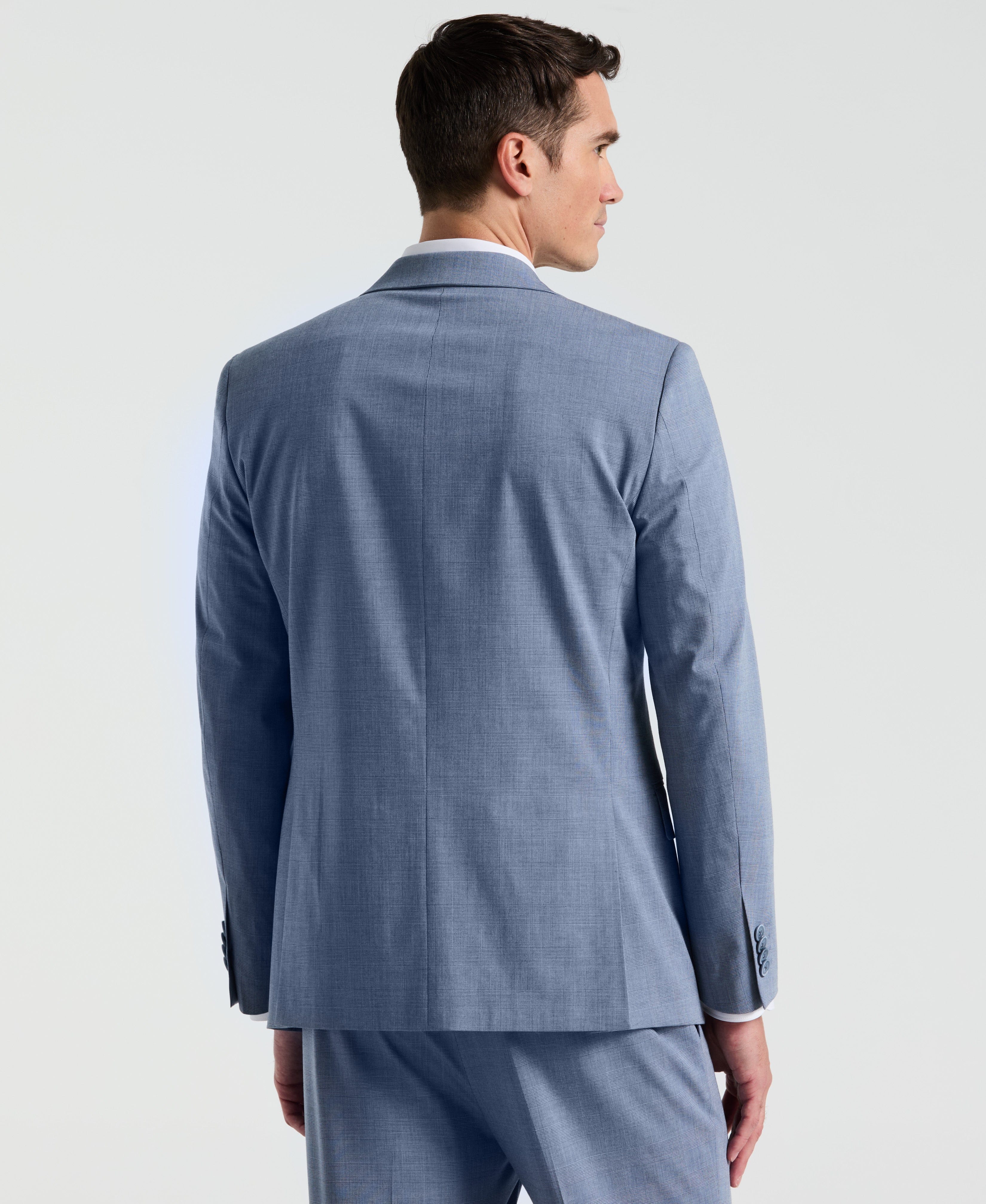 Slim Fit Plaid Print Suit Jacket