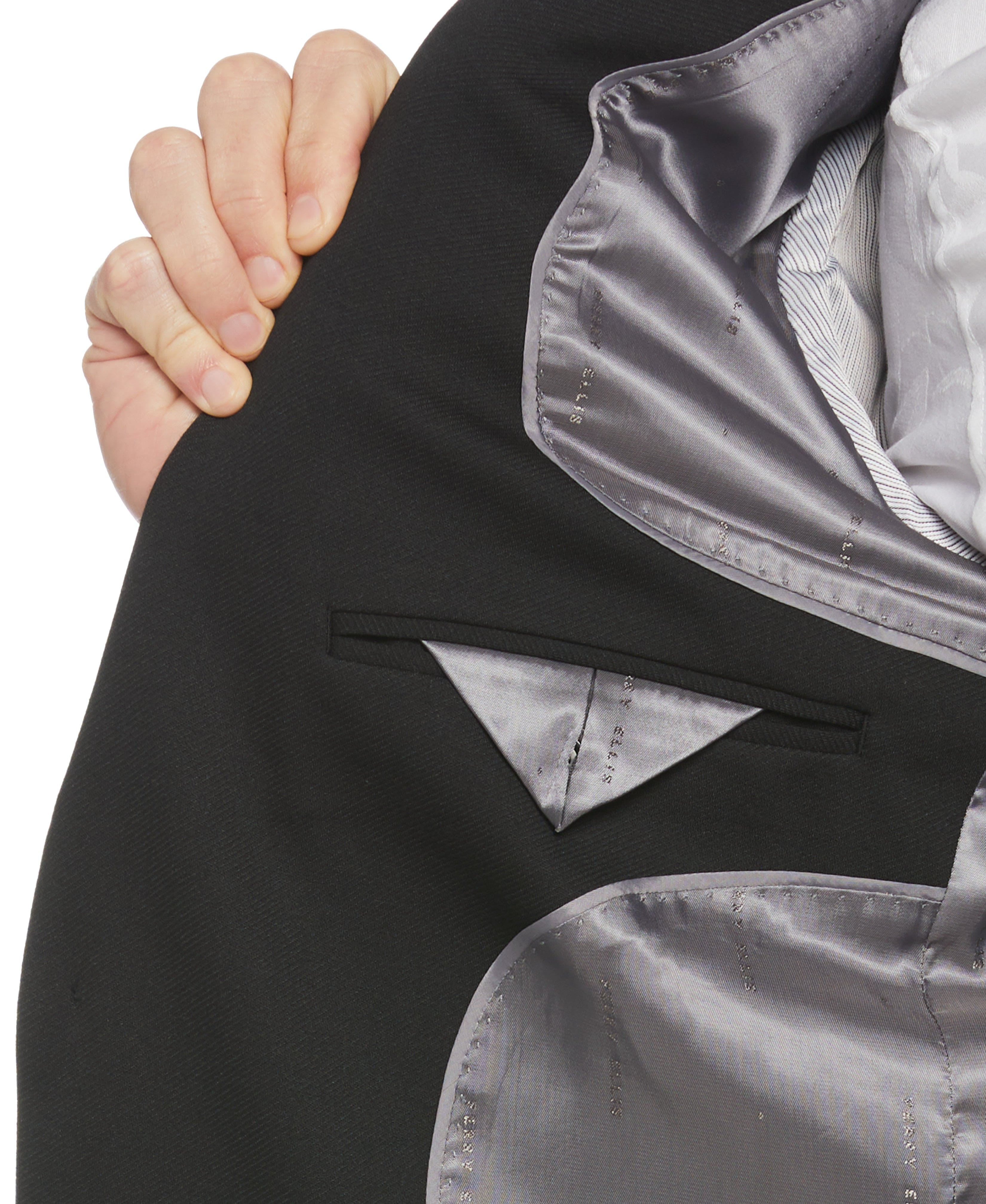 Slim Fit Solid Knit Suit Jacket