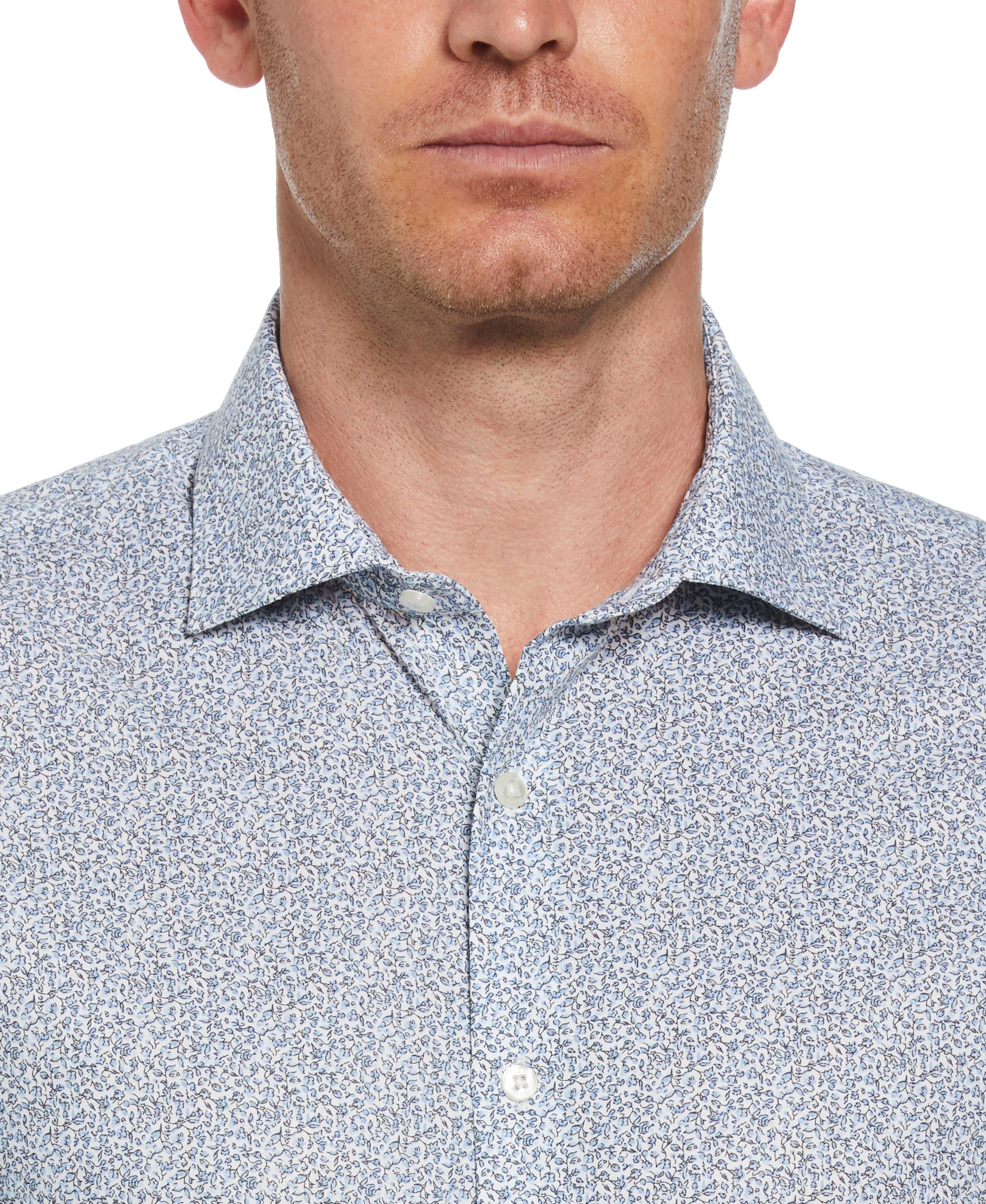 Slim Fit Button-Down Liberty Floral Pattern Dress Shirt