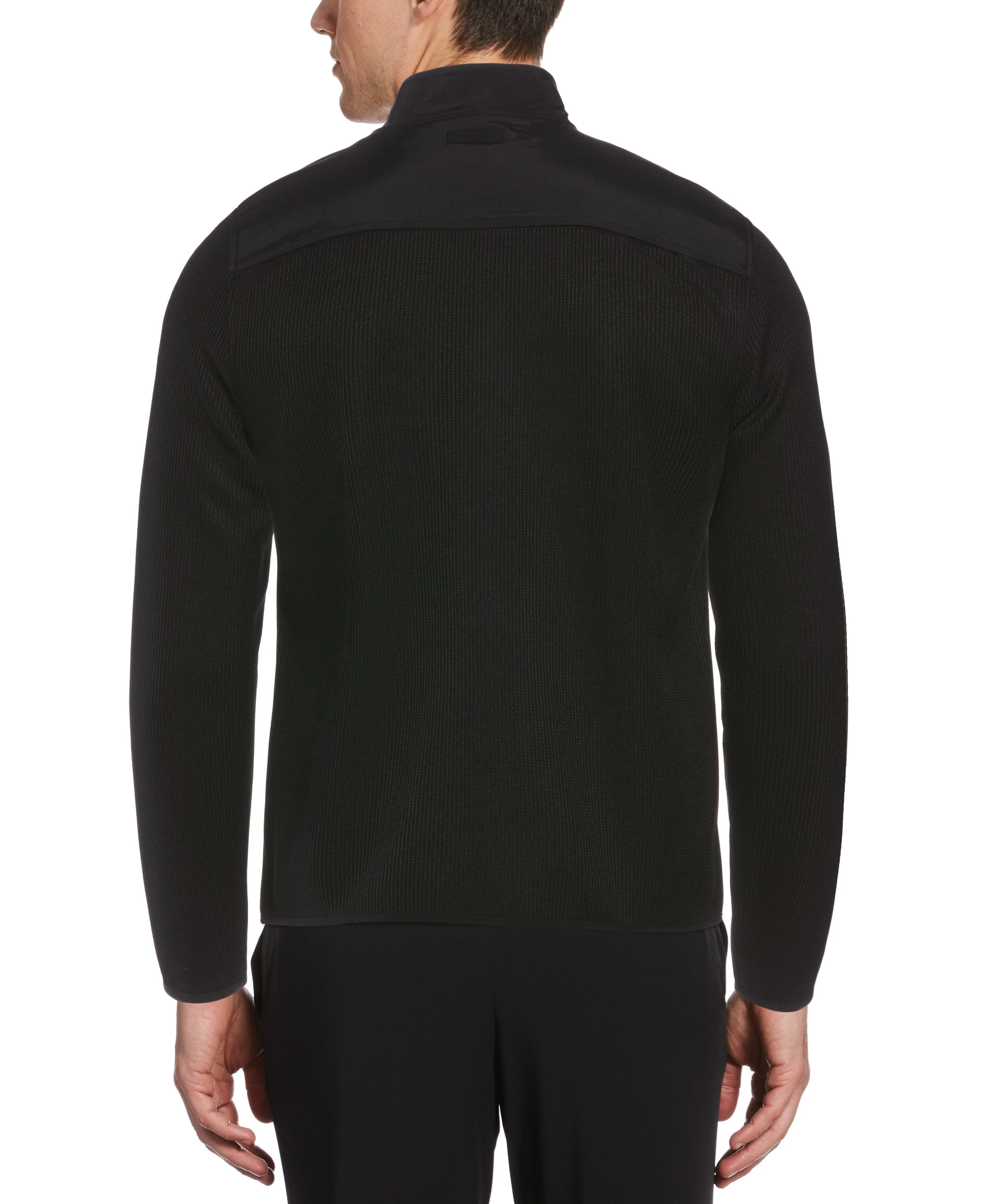 Solid Stretch Full-Zip Fleece Jacket