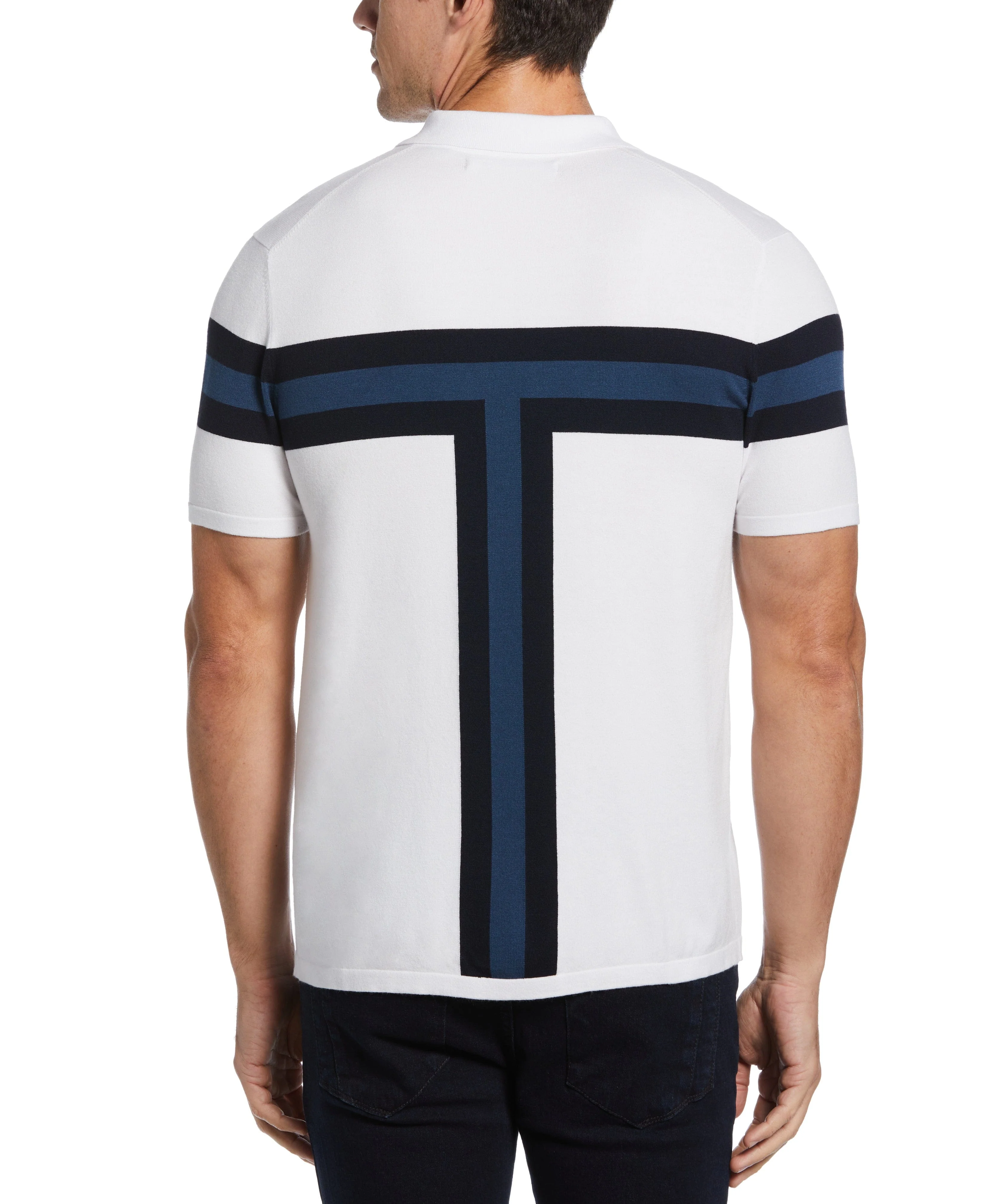 Tech Knit Color Block Zip Polo