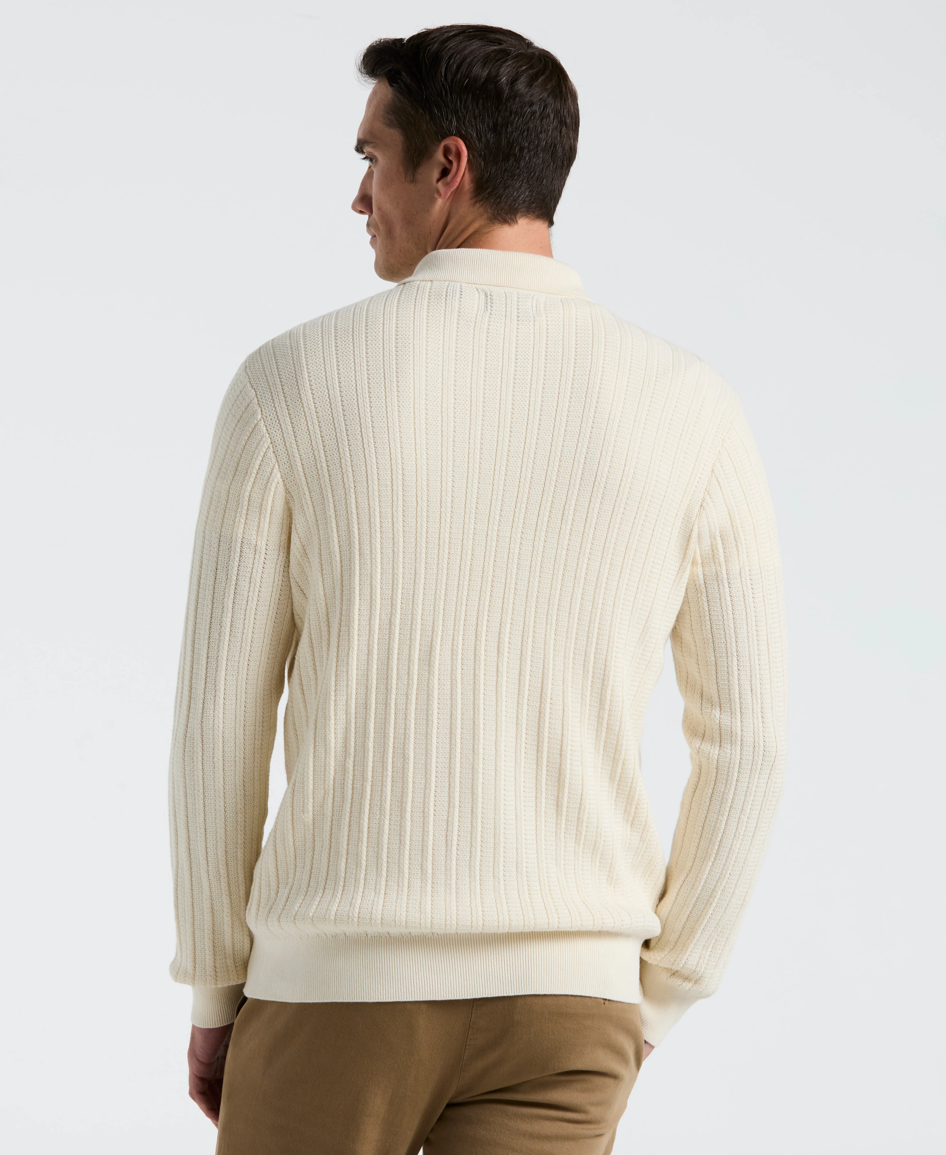 Cotton Vertical Stripe Cardigan