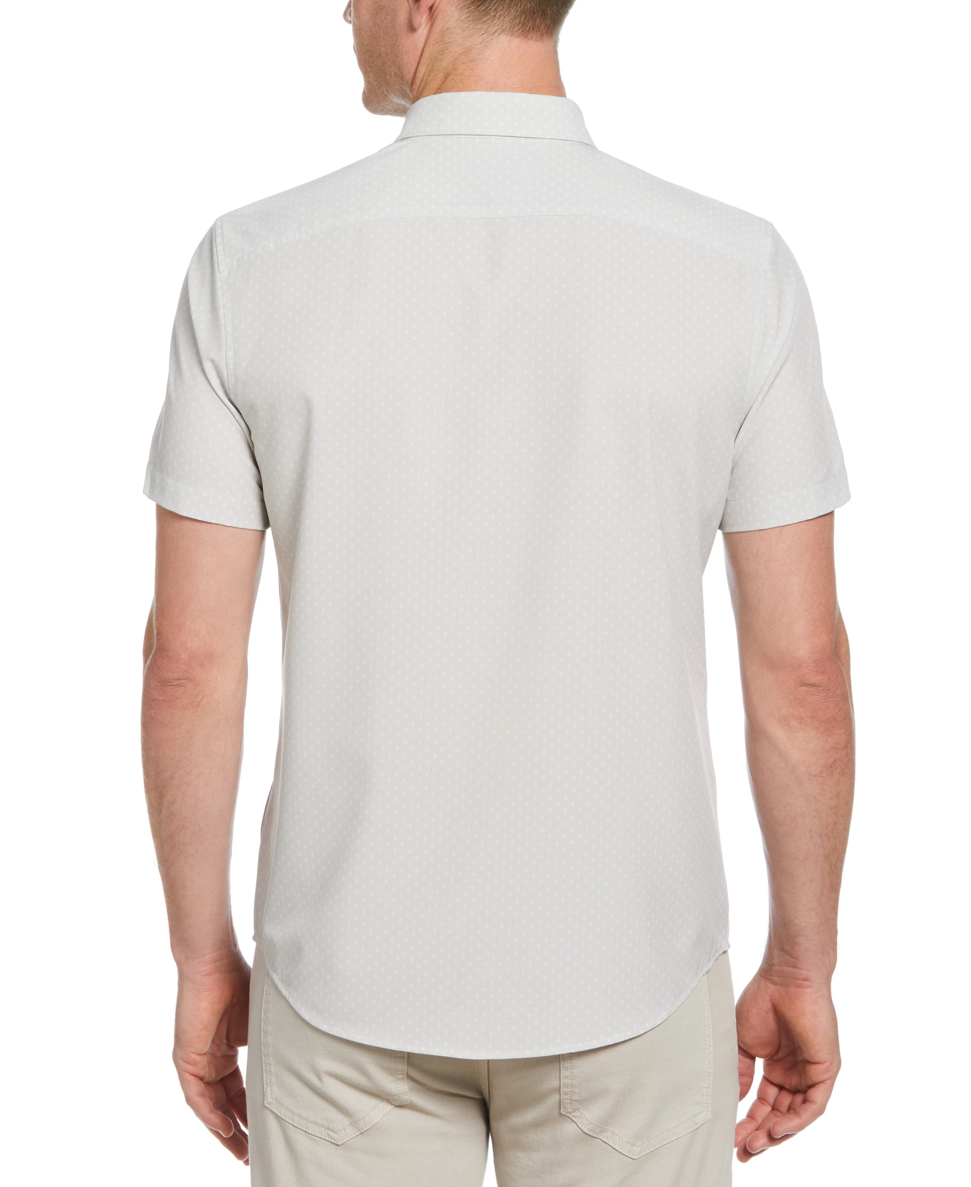 Total Stretch Geo Polka Dot Print Shirt