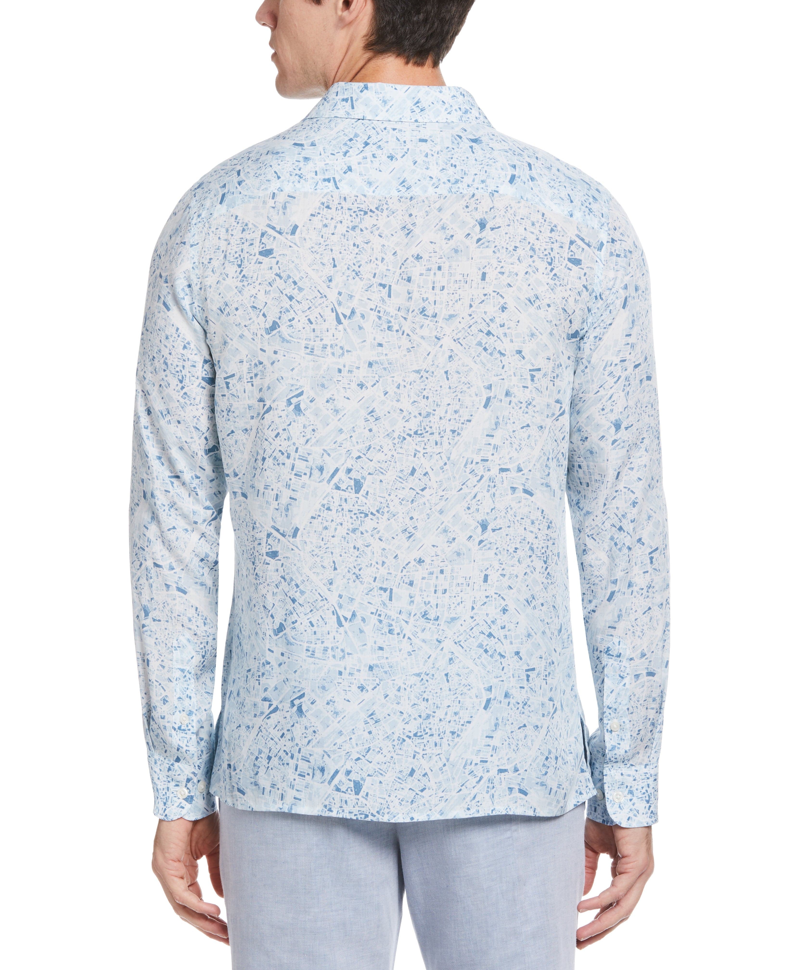 Untucked Road Map Print Shirt