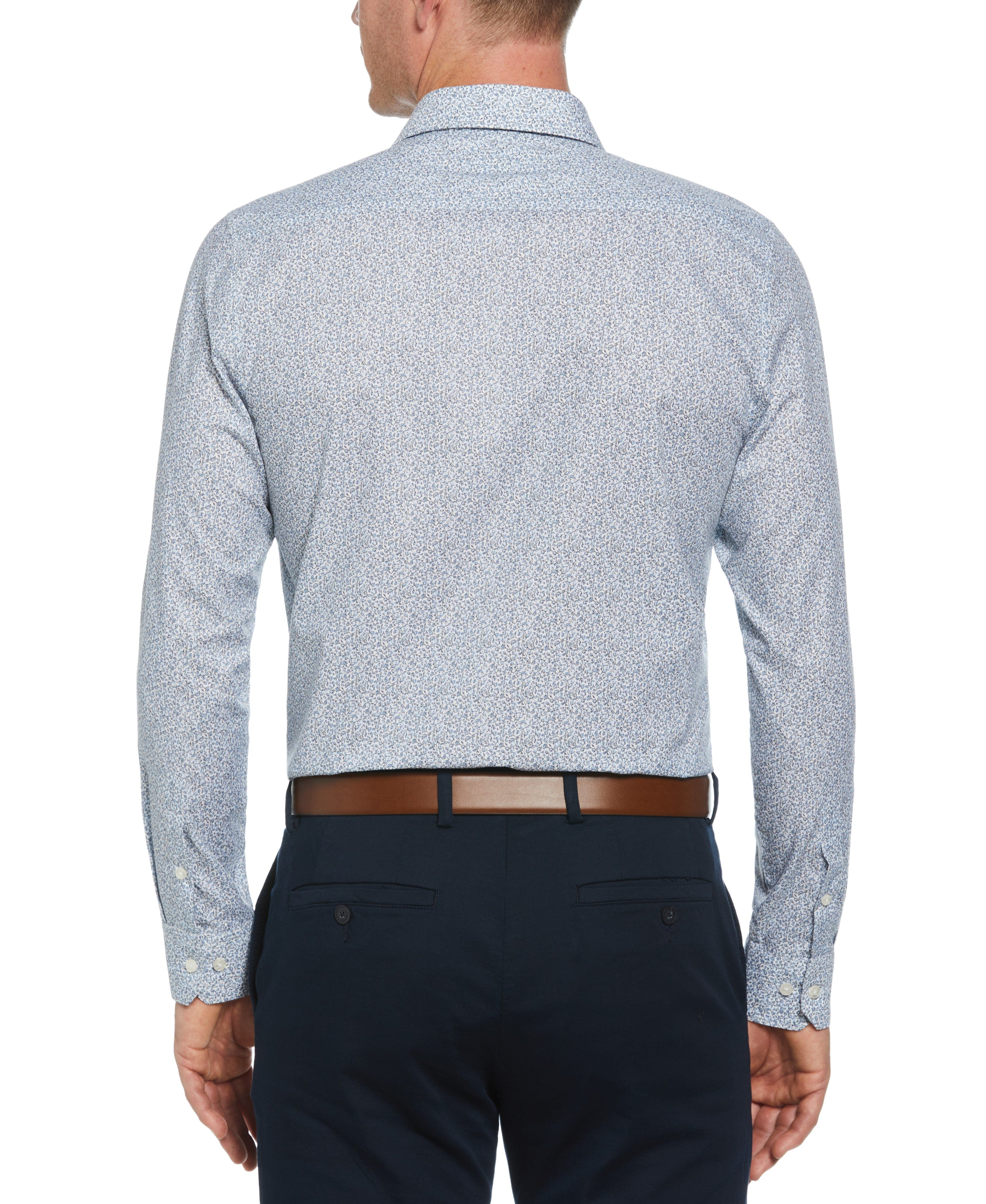 Slim Fit Button-Down Liberty Floral Pattern Dress Shirt