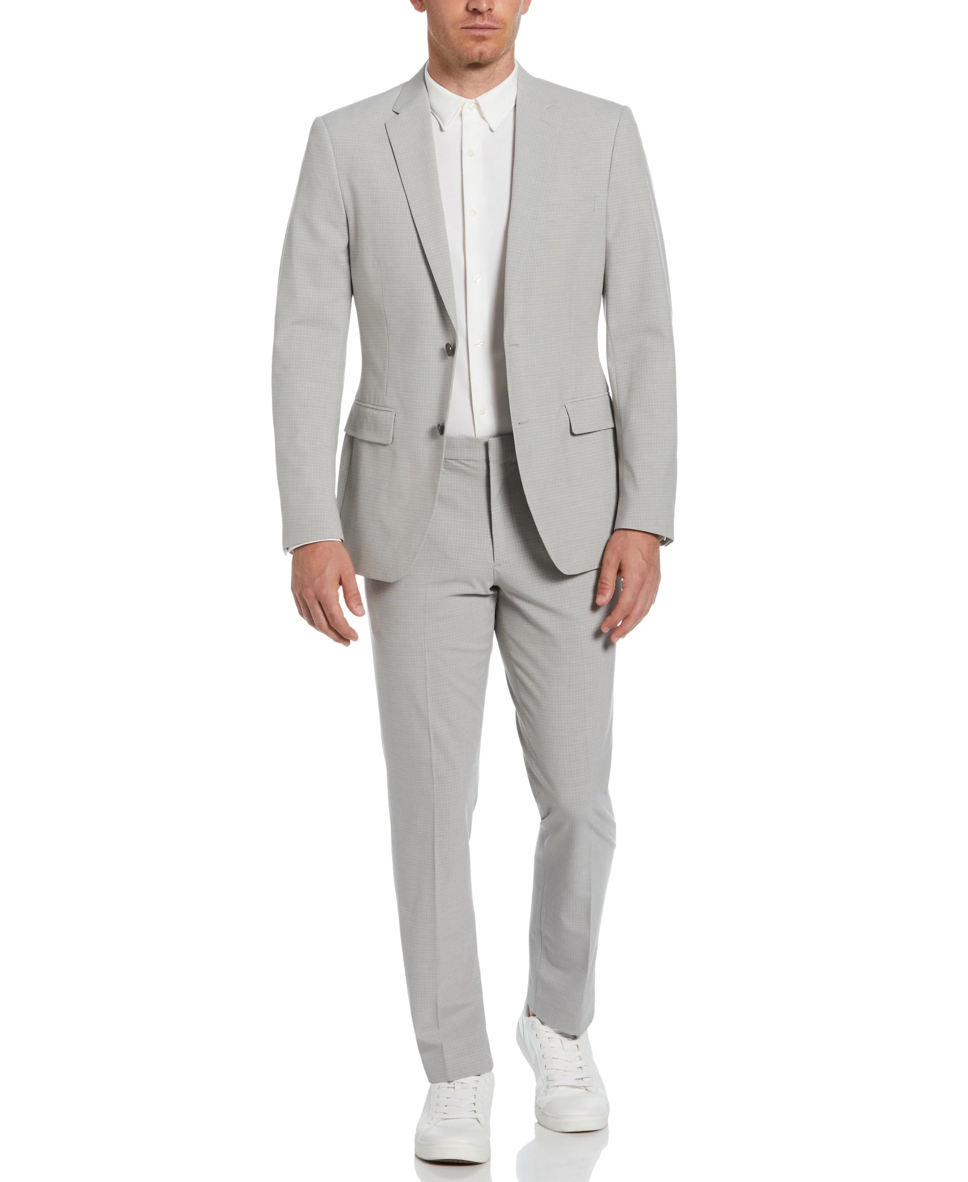 Slim Fit Subtle Micro Check Suit Jacket