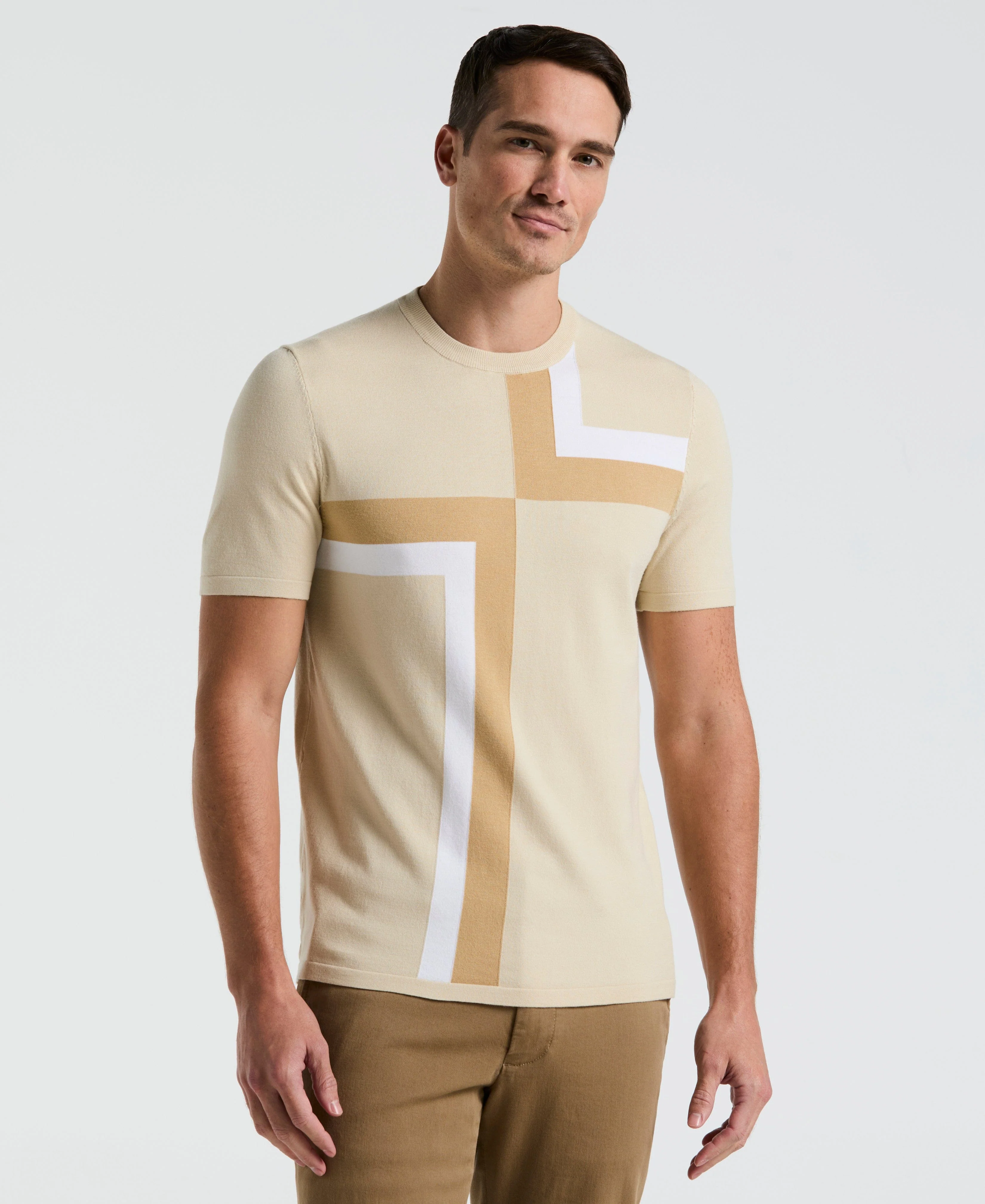 Colorblock Crewneck Sweater Tee