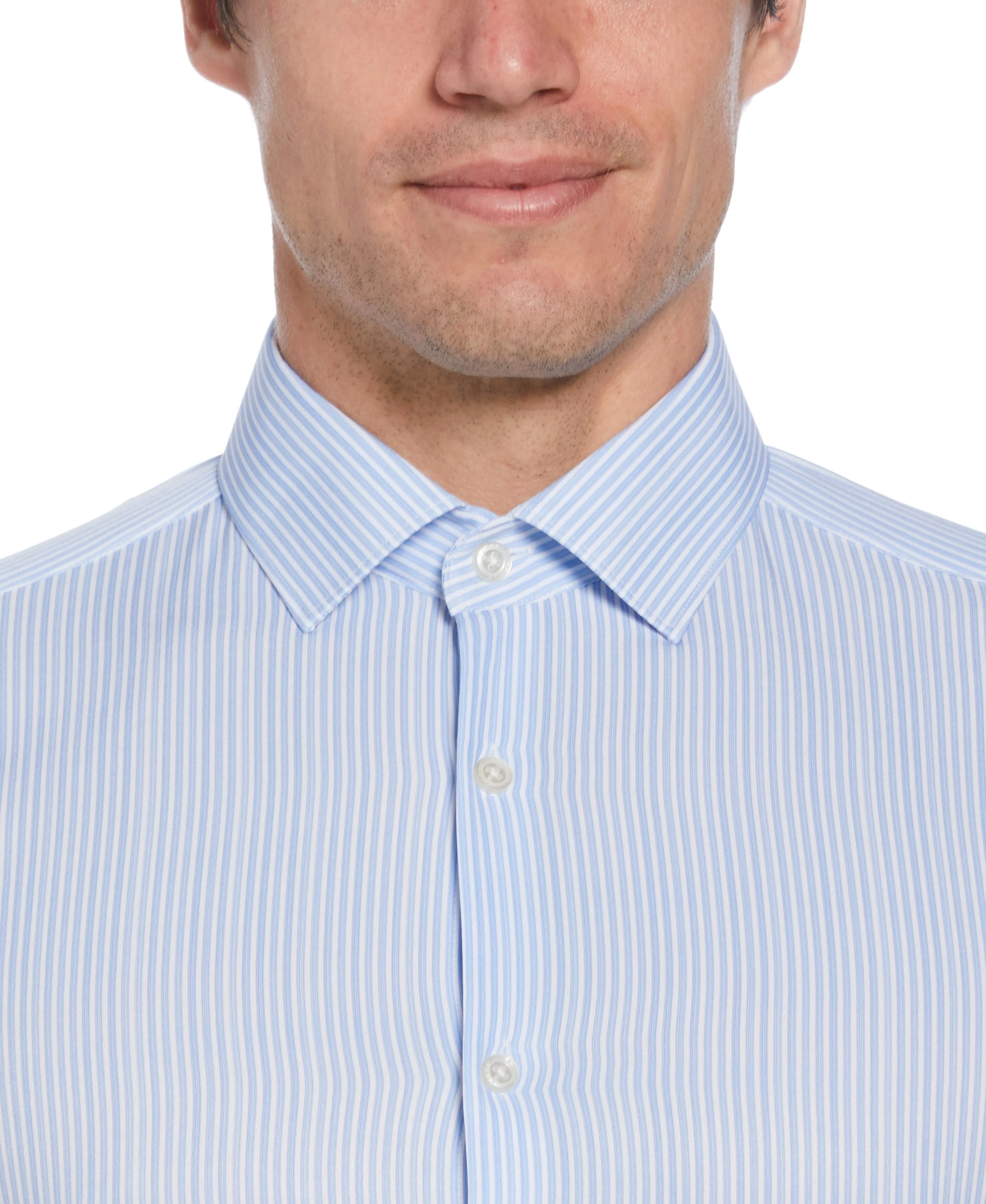 Slim Fit Total Stretch light Striped Print Dress Shirt