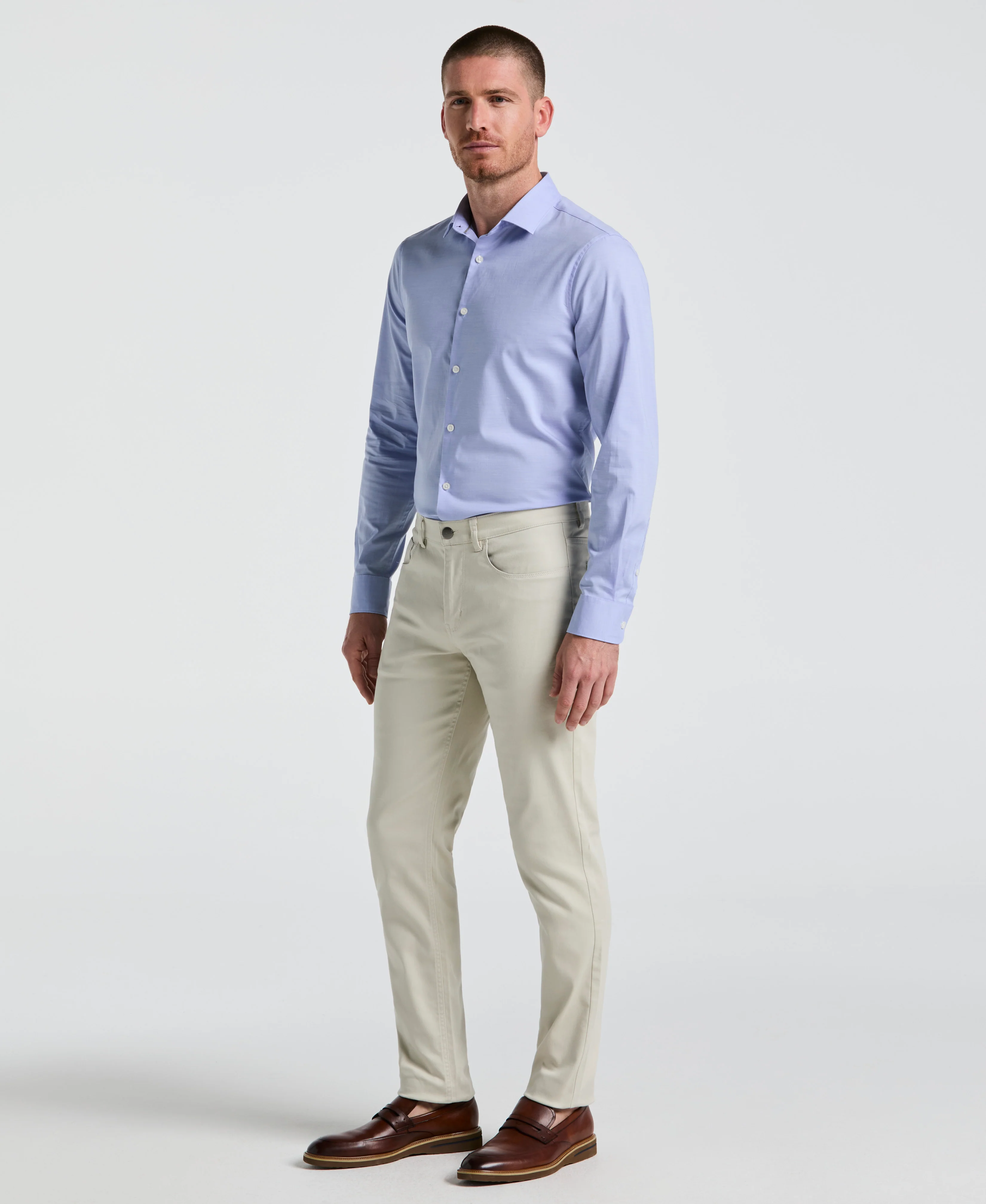 Dobby Cotton Stretch Slim Fit Shirt