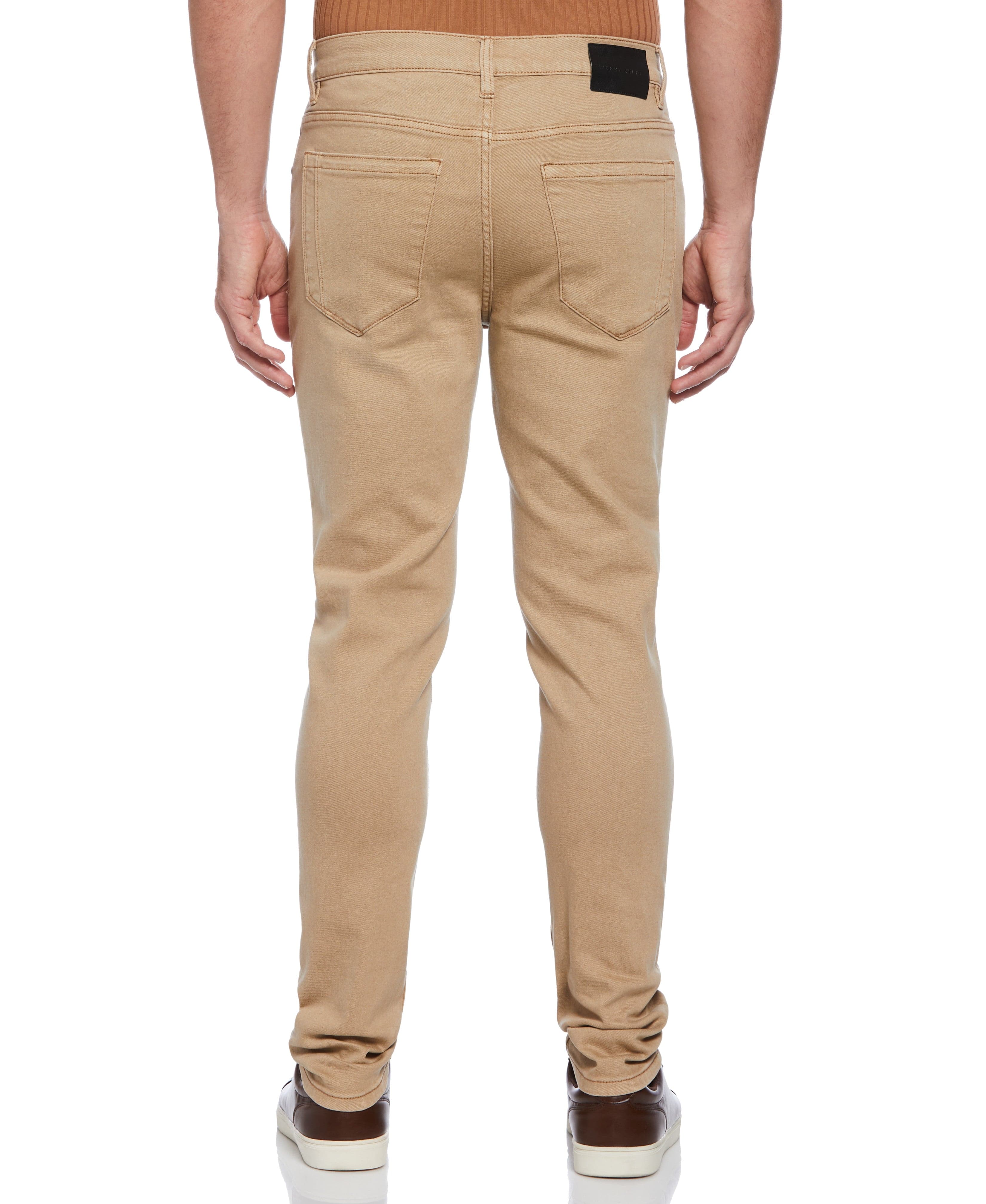 Khaki Eco Denim Tapered Slim Fit Jeans