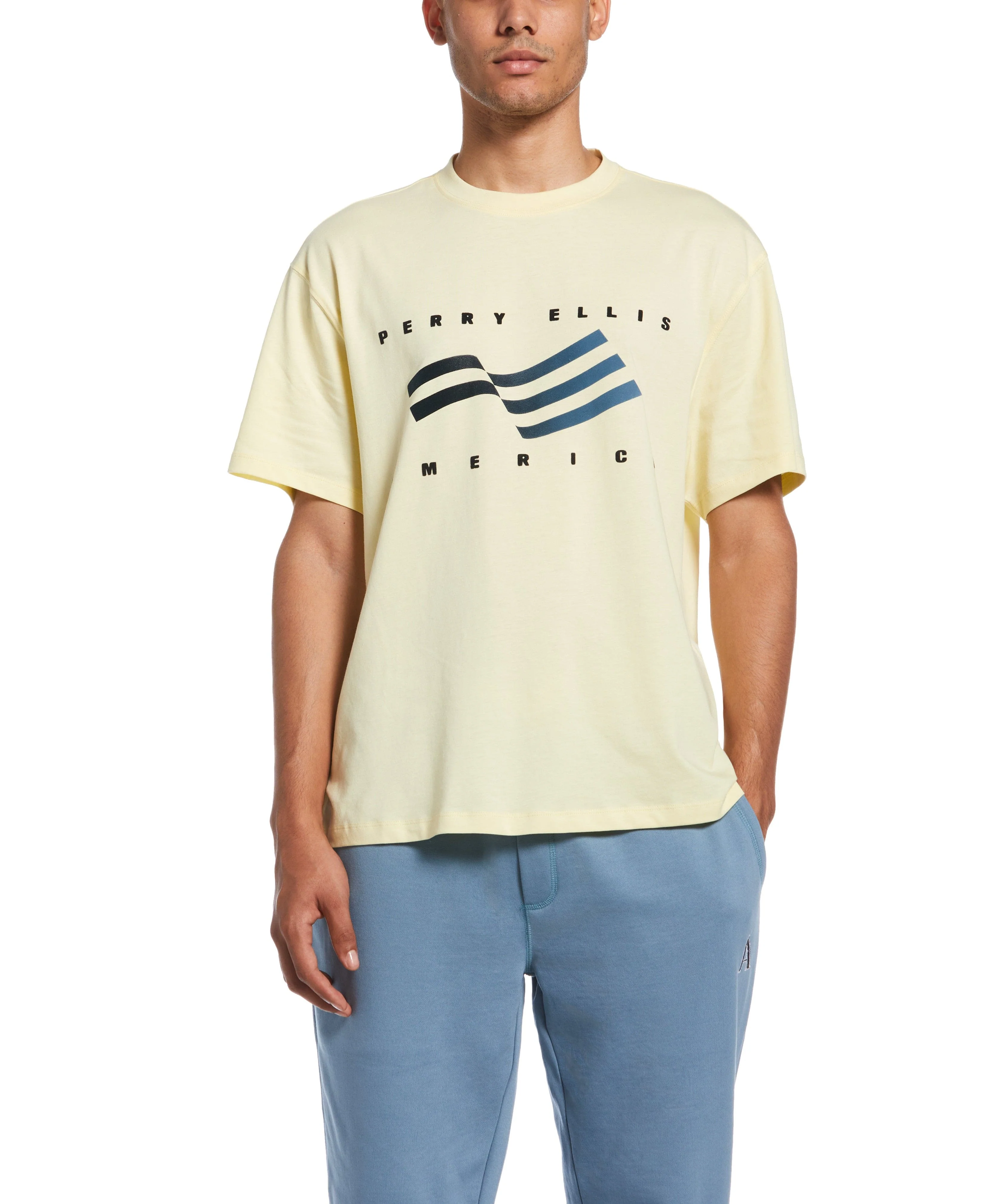 Perry Ellis America Flocked Tee