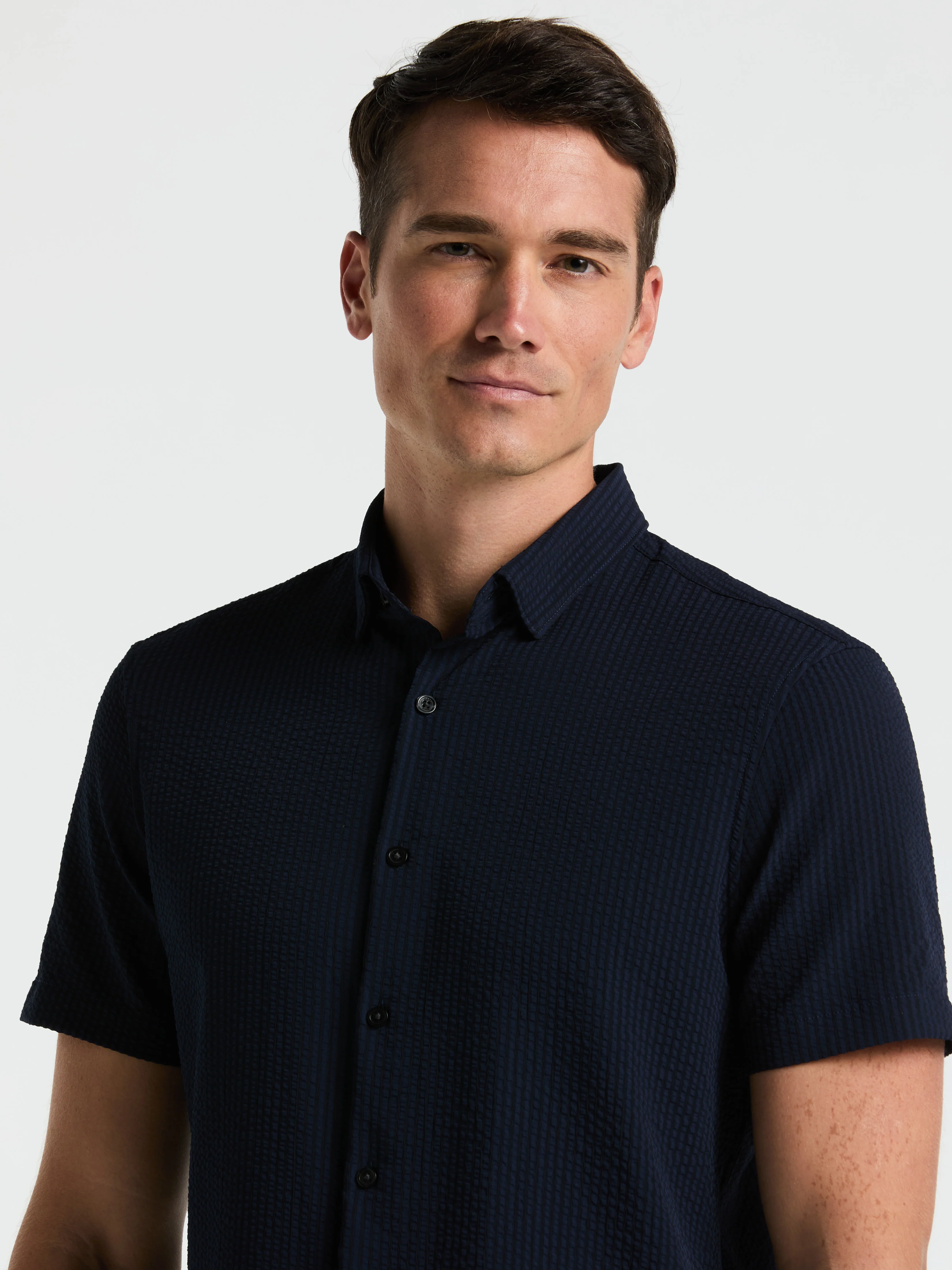 Stretch Seersucker Slim Fit Shirt