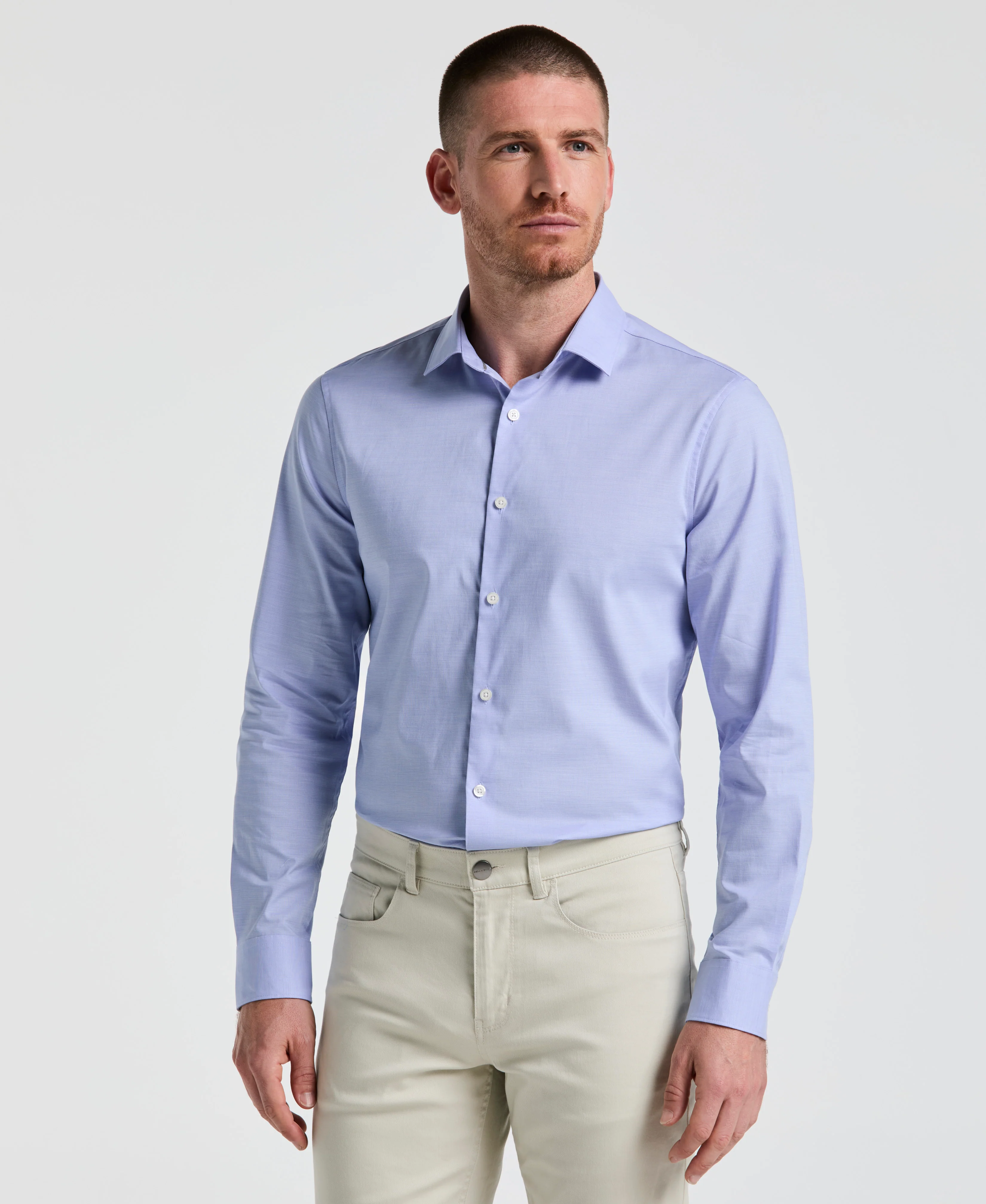 Dobby Cotton Stretch Slim Fit Shirt