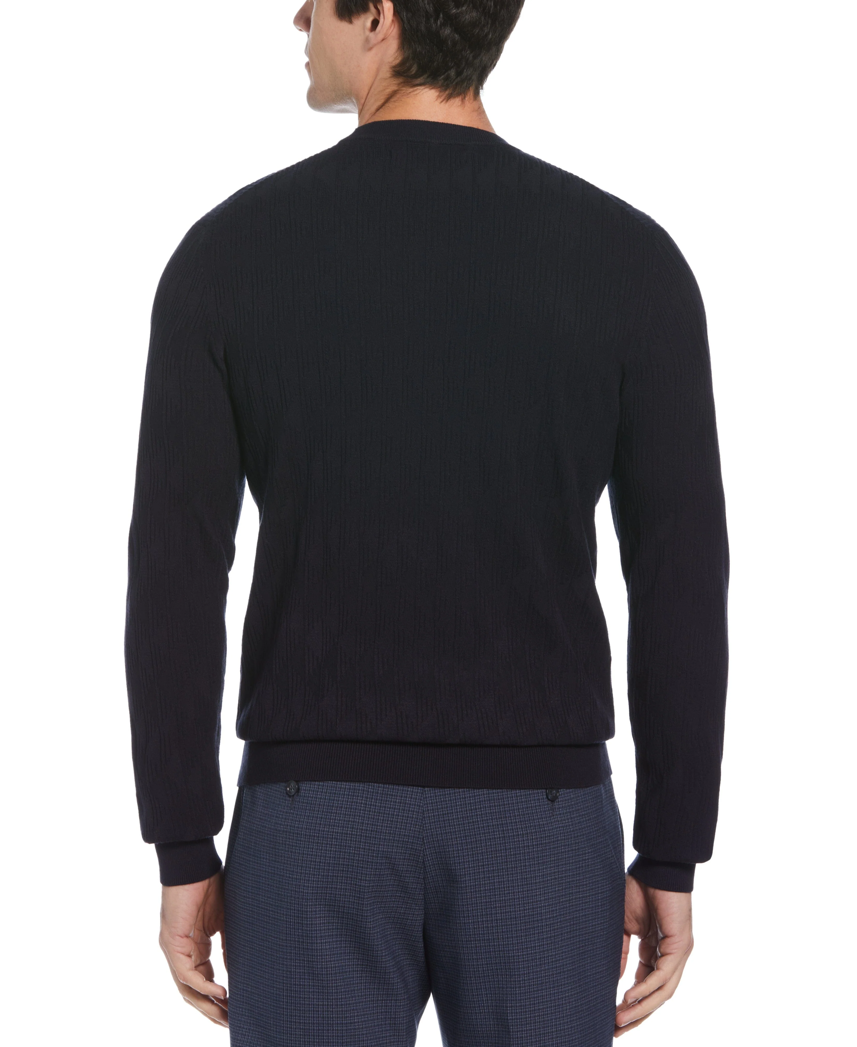 Tech Knit Stitch Crew Neck Sweater