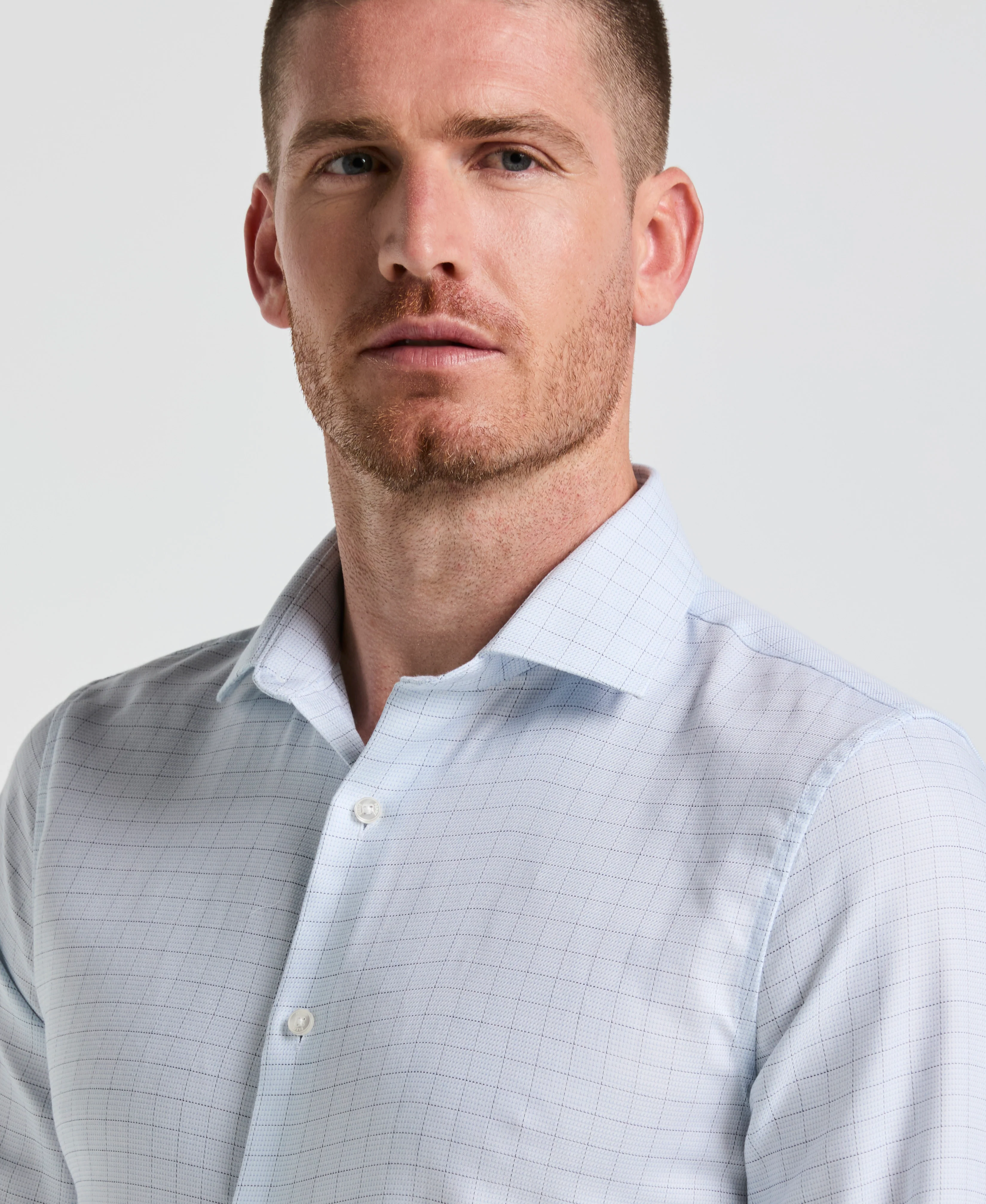 Stretch Checkered Dress Shirt