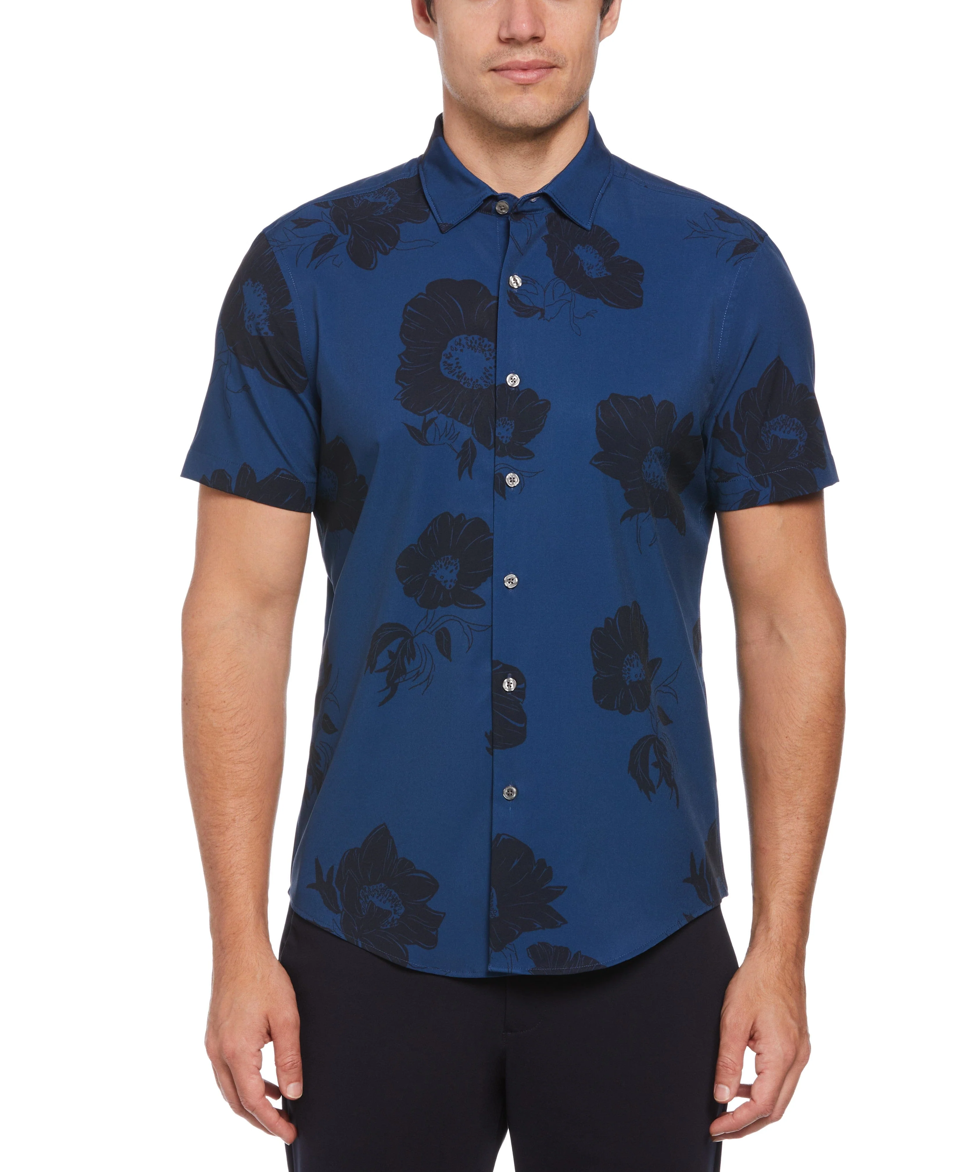 Slim Fit Contrast Floral Shirt