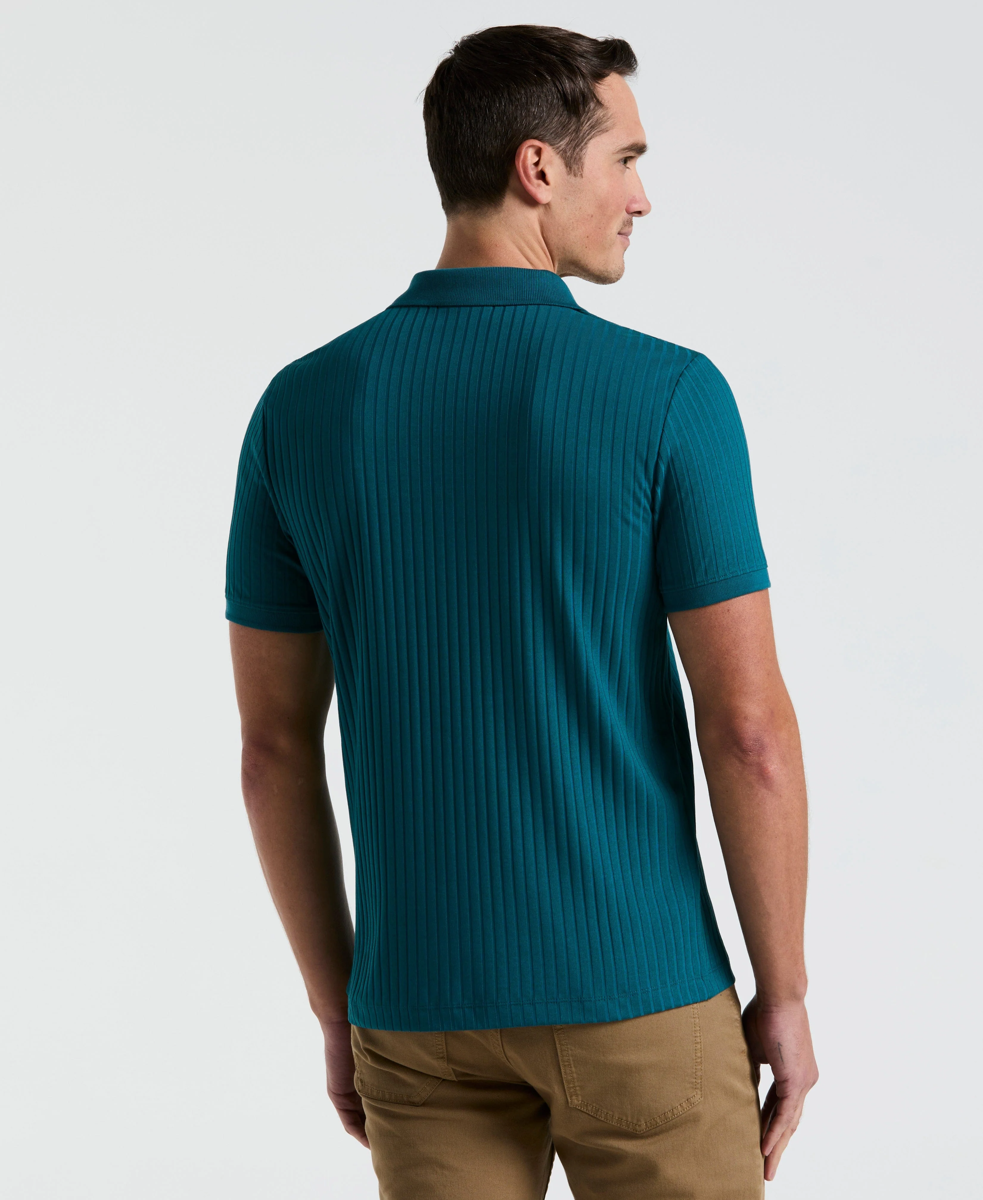 Quarter Zip Ribbed Polo