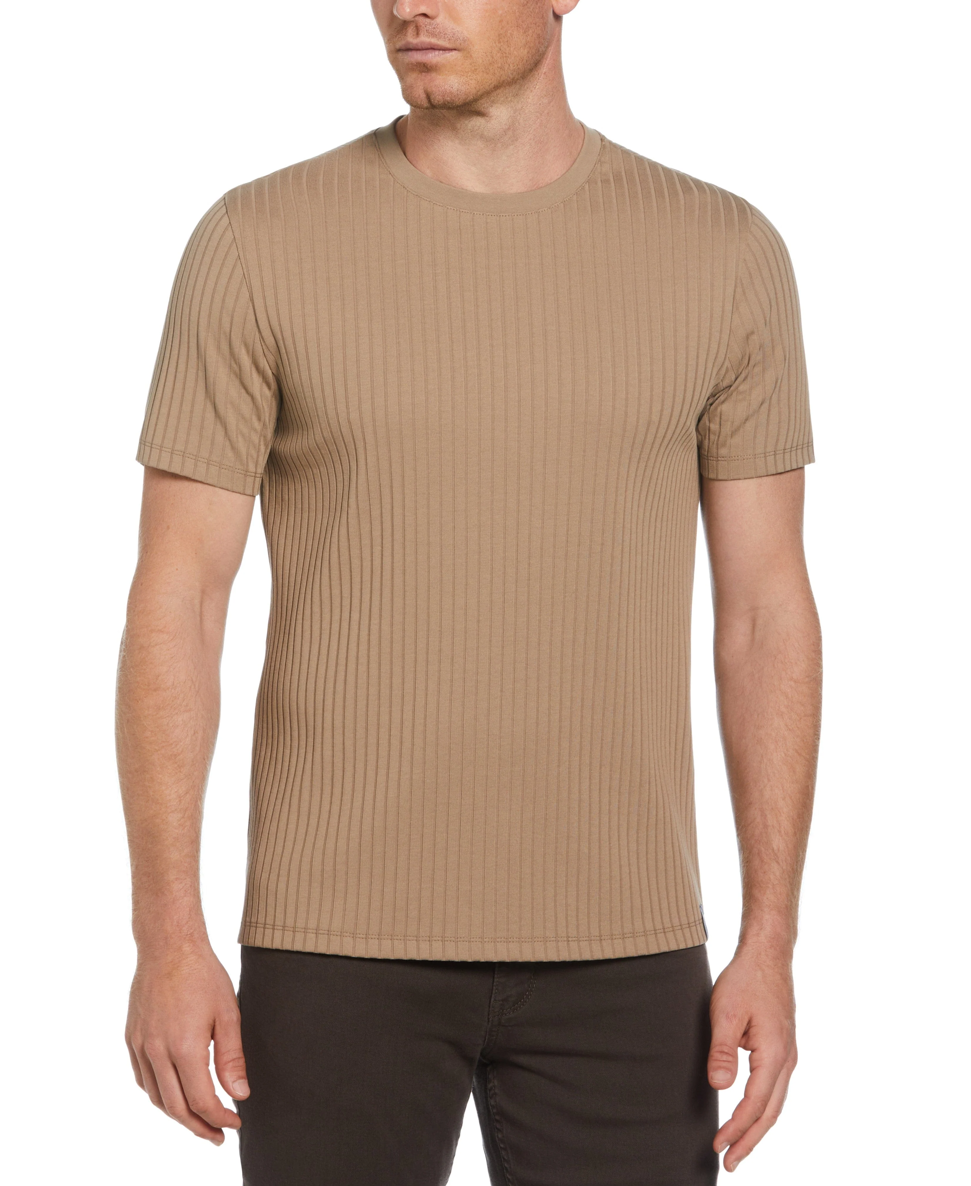 Ribbed Crew Neck Tee