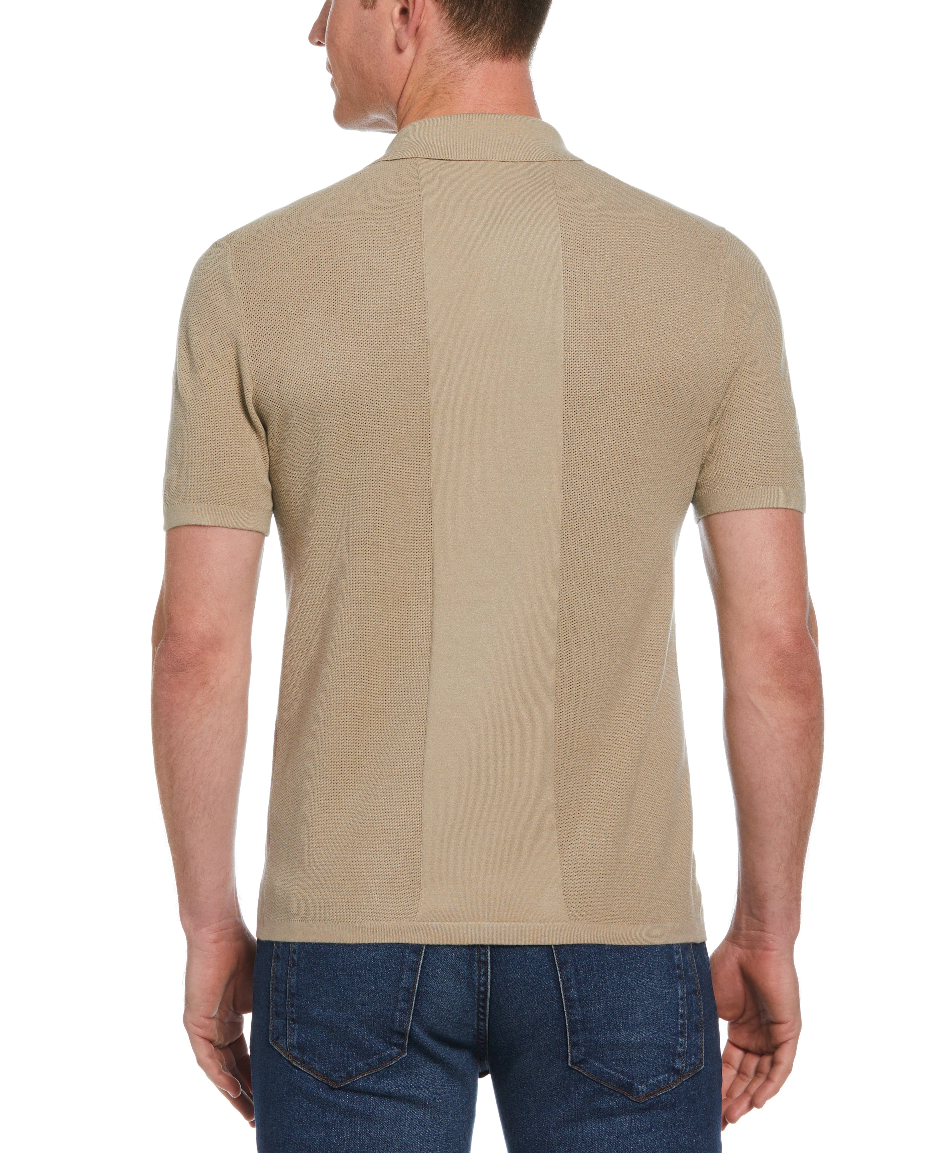 Solid Tech Knit Texture Polo