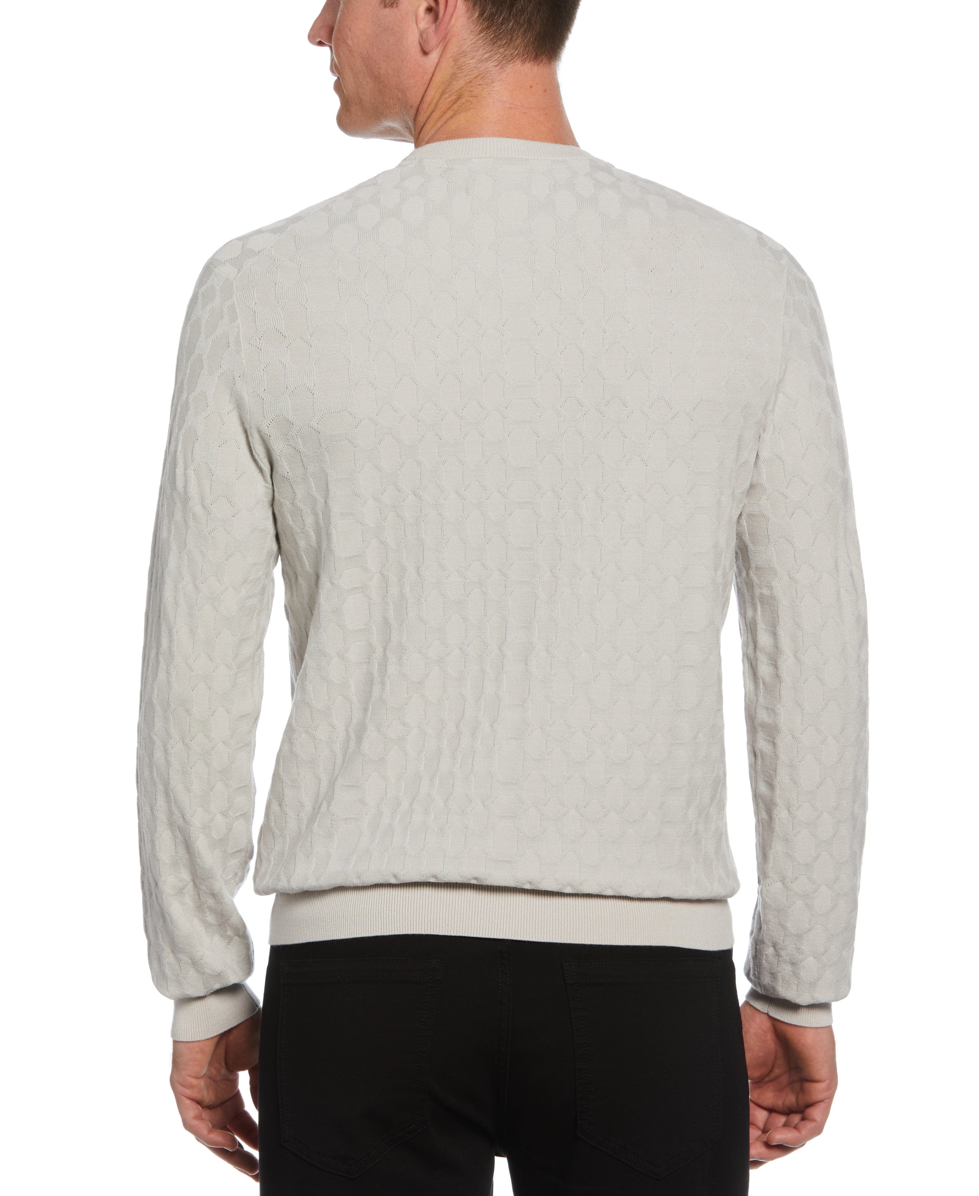 Tech Knit Geo Print Crew Neck Sweater