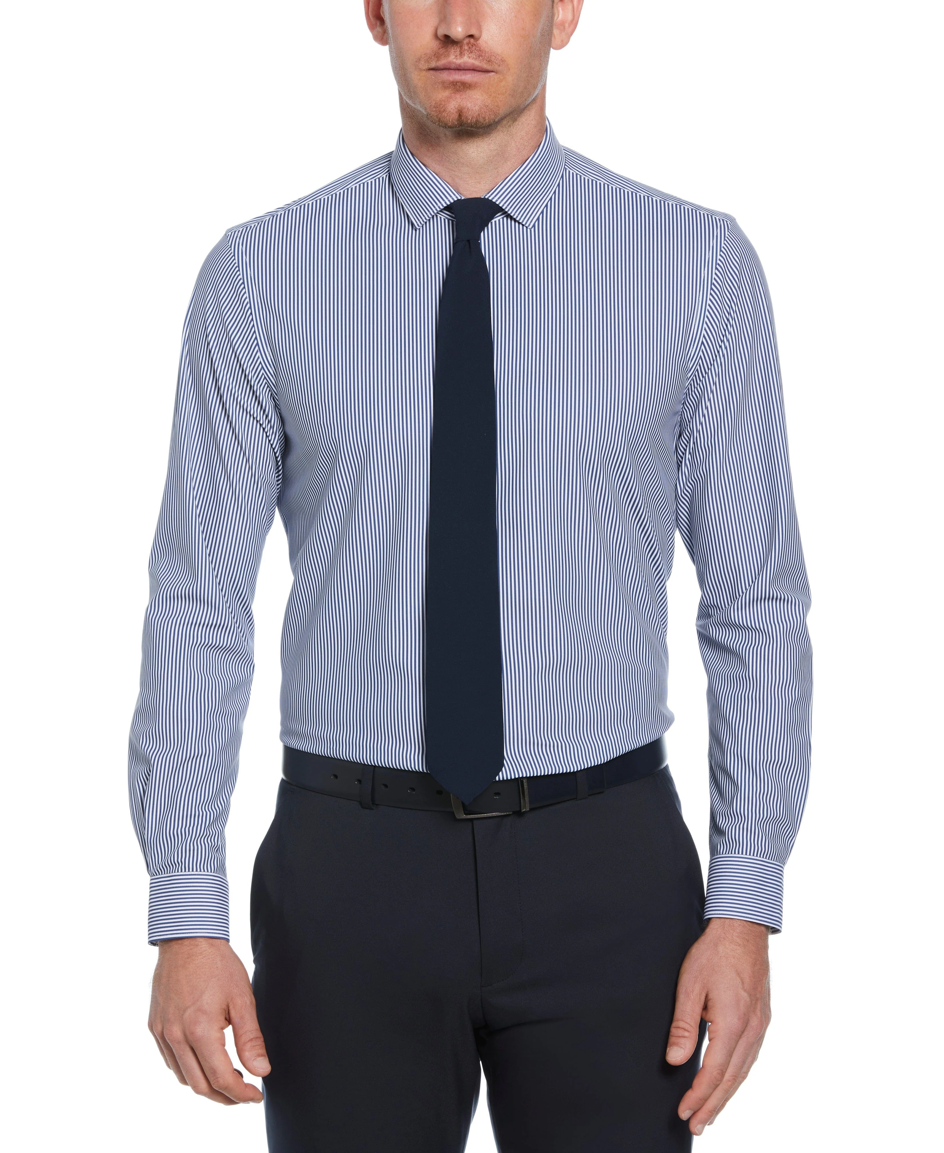 Slim Fit Button-Down Striped Dress Shirt