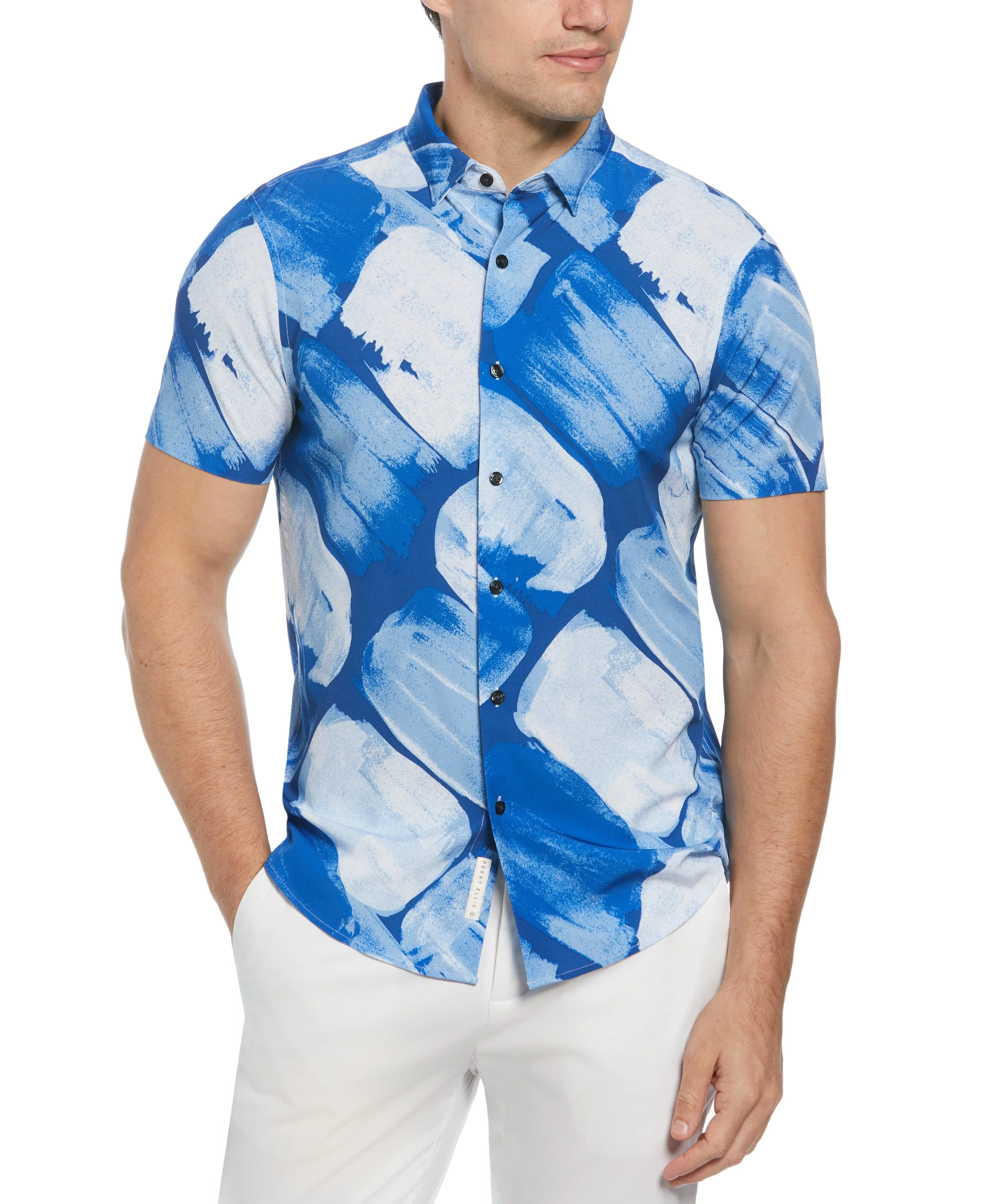 Total Stretch Slim Fit Paint Stroke Shirt
