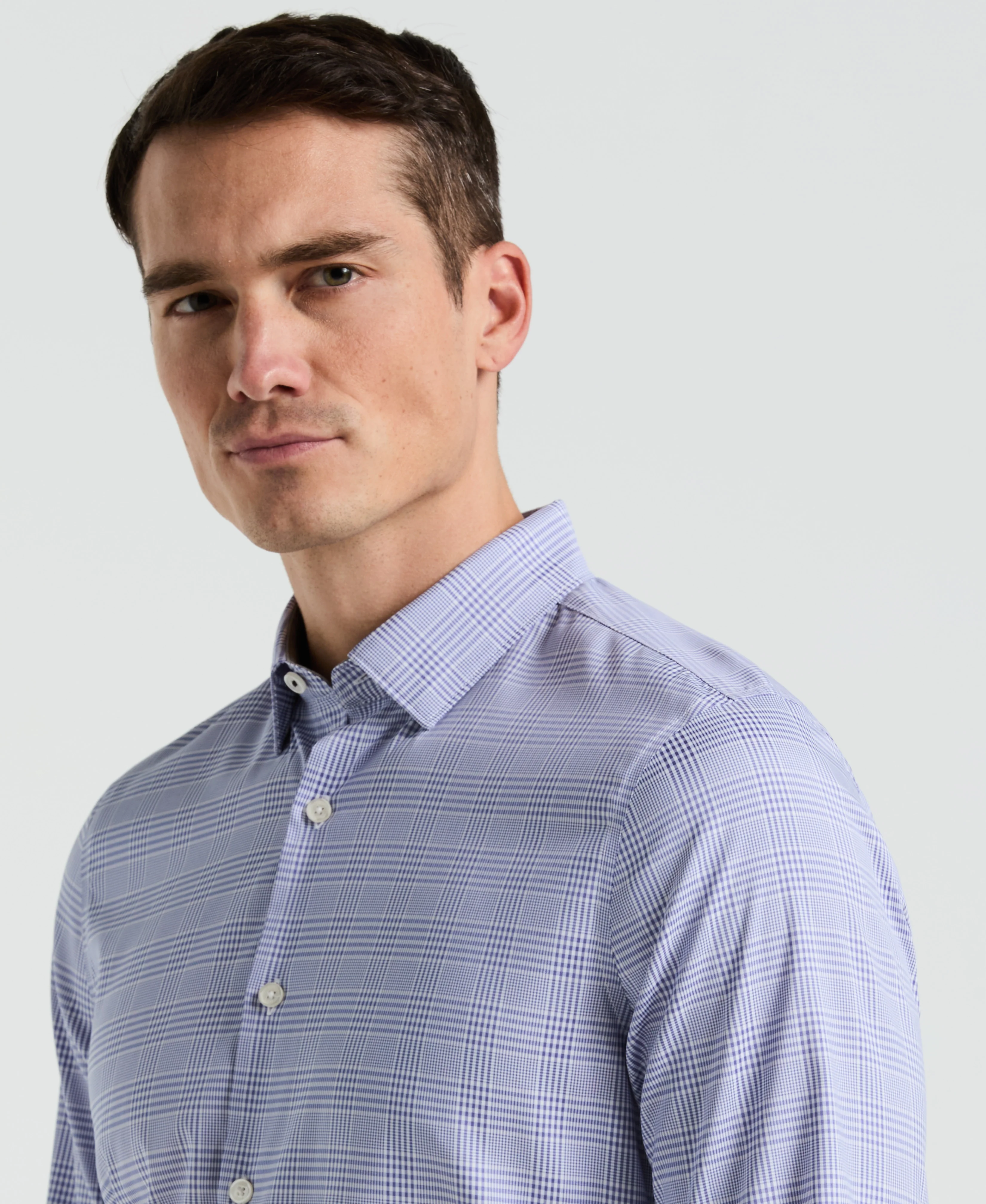 Slim Fit Plaid Total Stretch Shirt