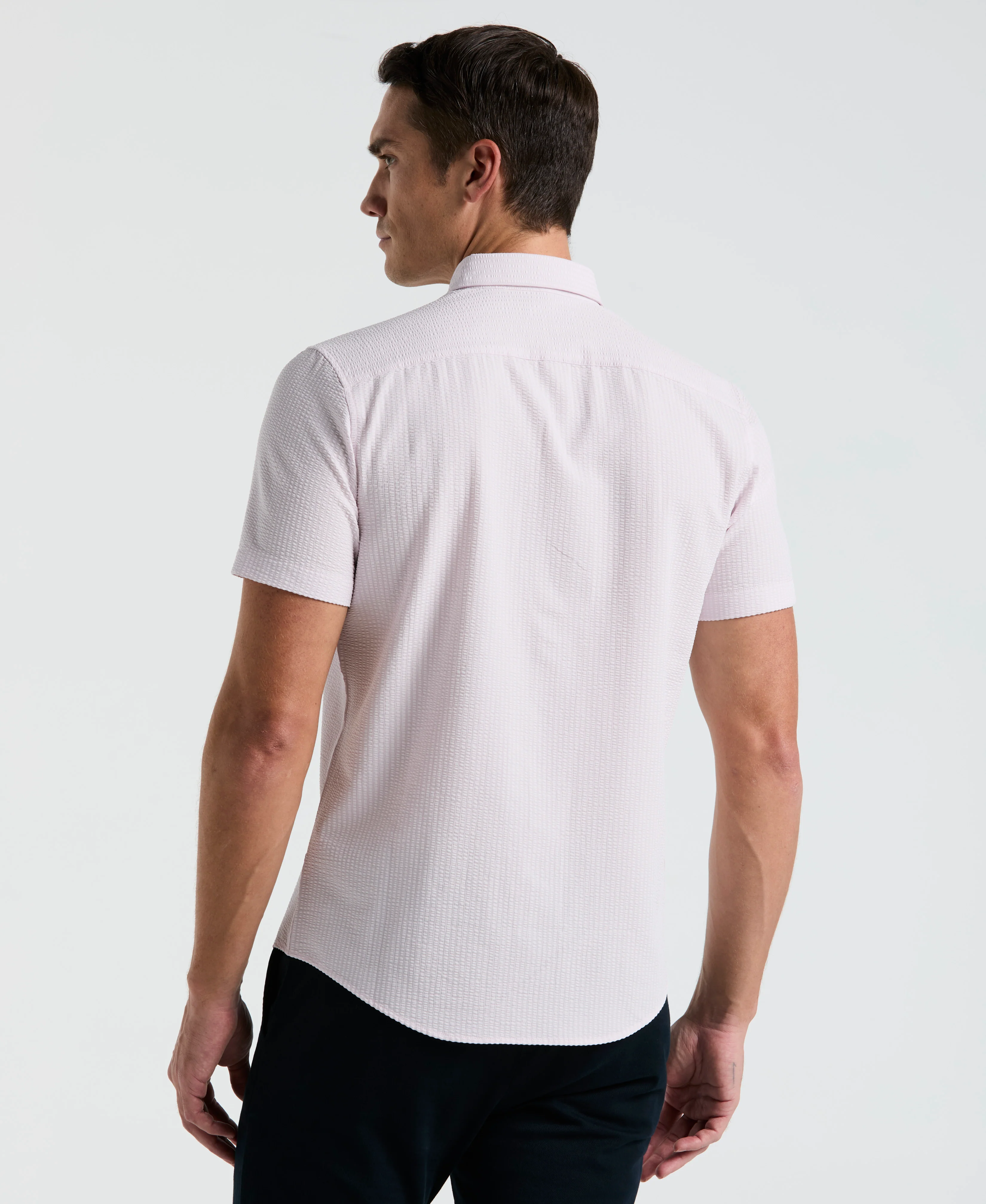 Stretch Seersucker Slim Fit Shirt