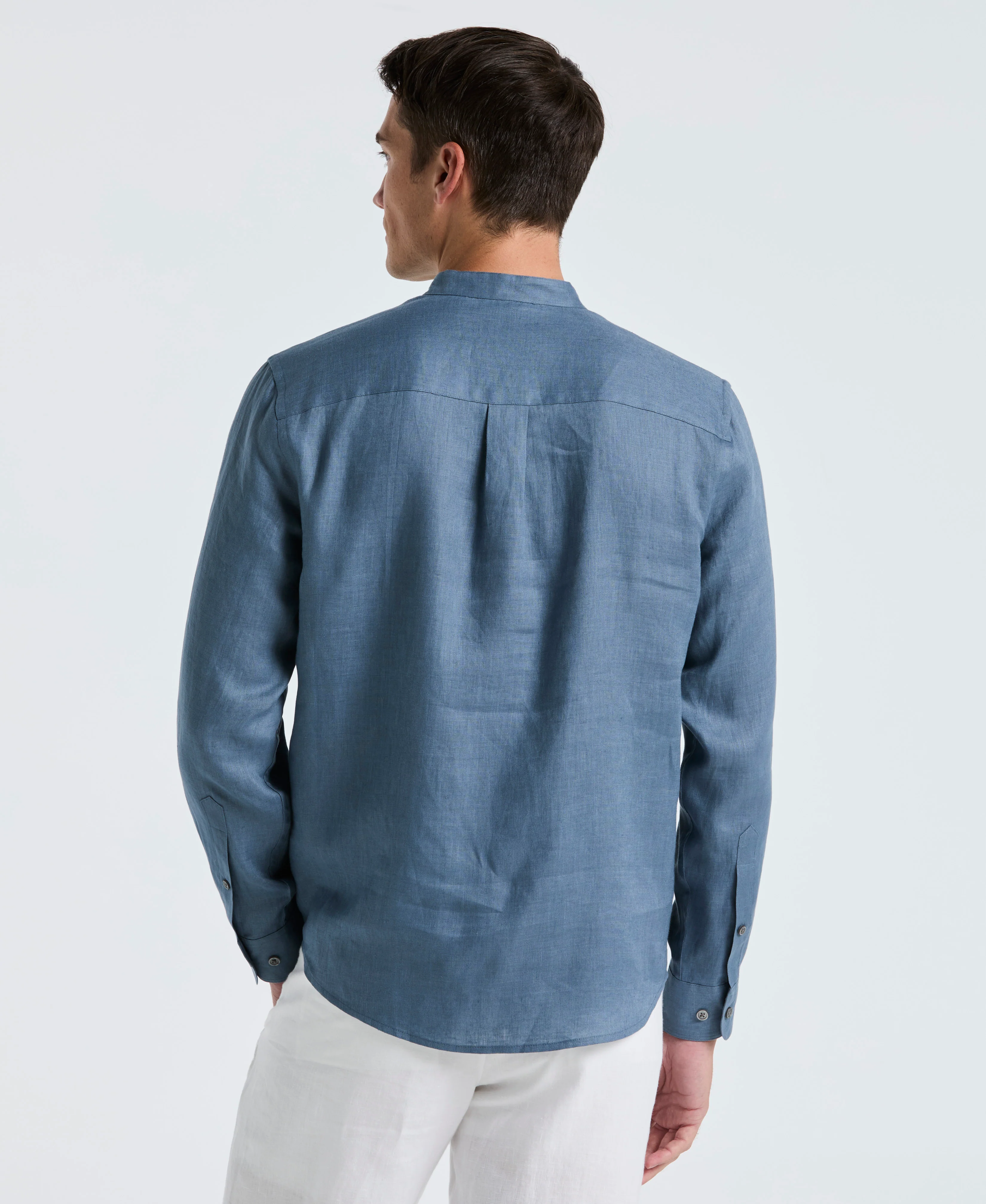 Solid Linen Popover Shirt