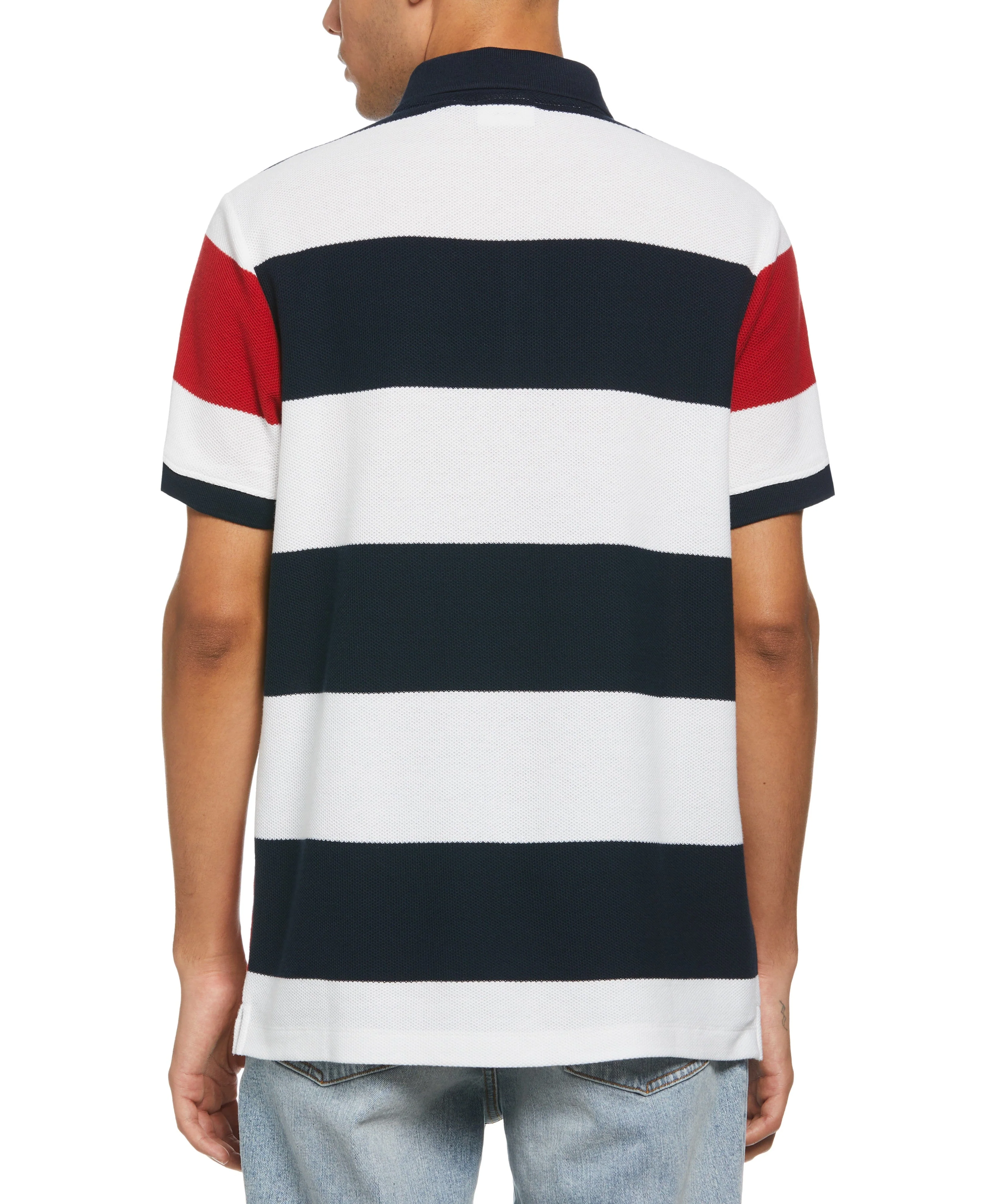 Pique Stripe Heritage Polo