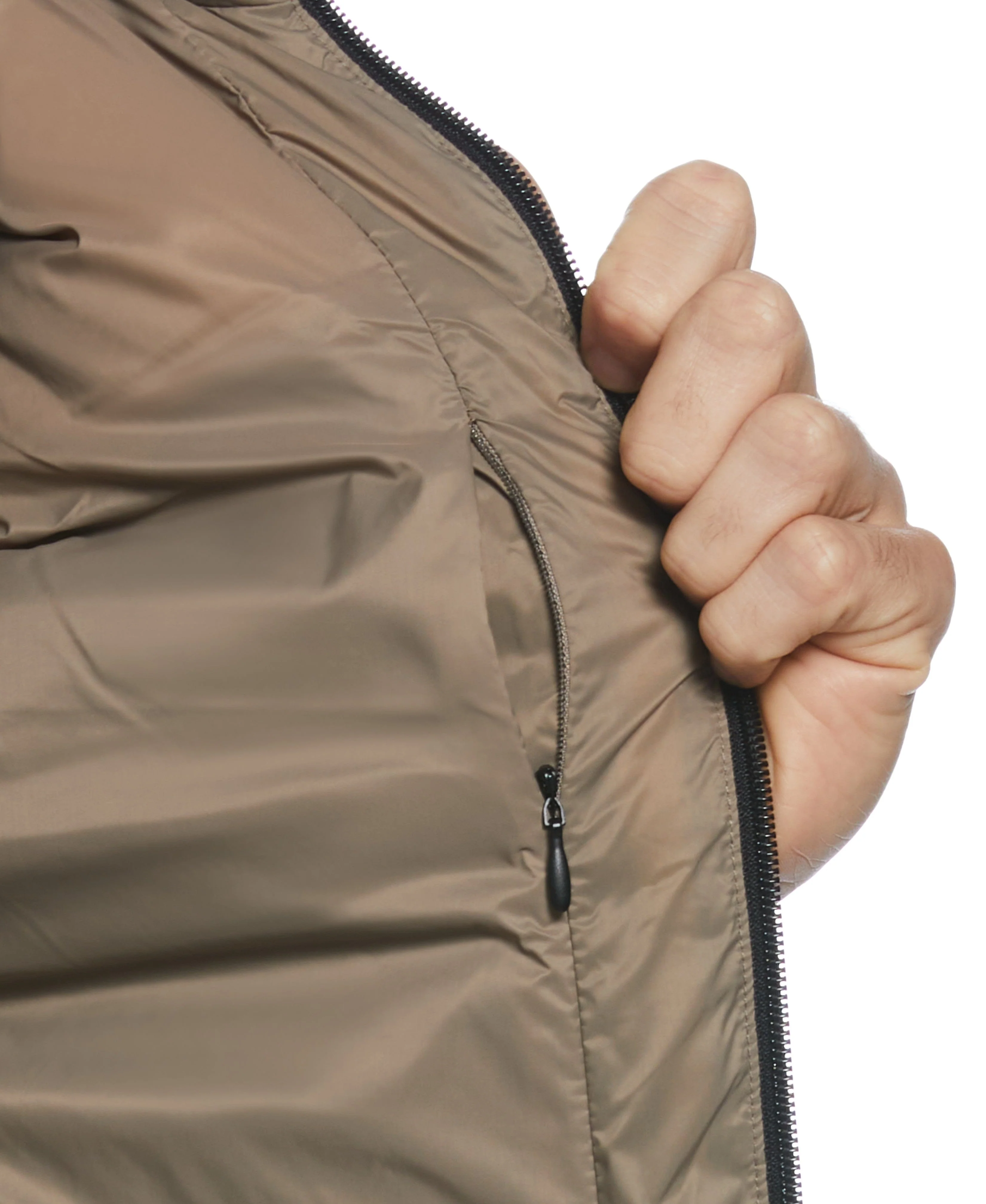 Lightweight Puffer Vest - Brown