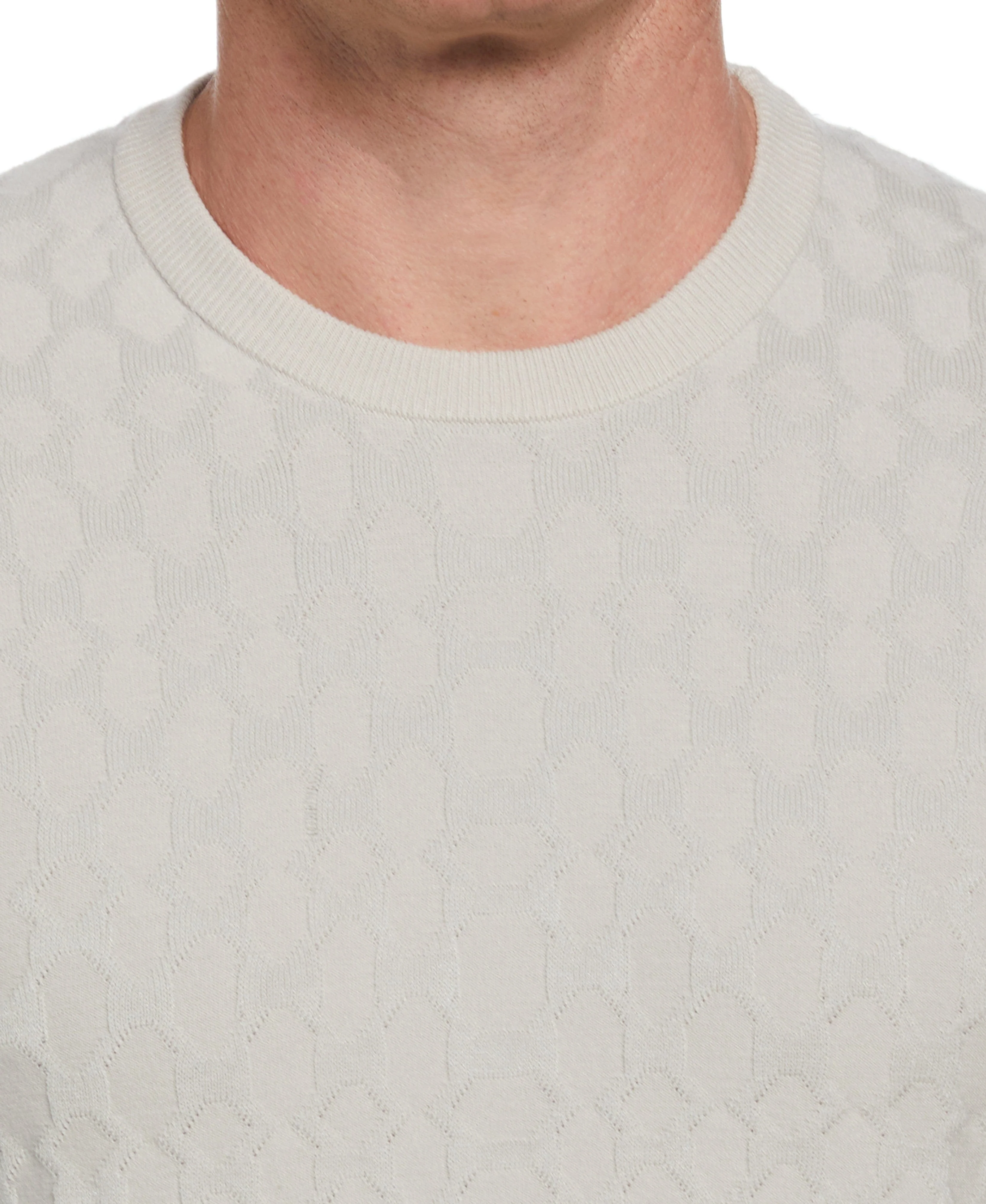 Tech Knit Geo Print Crew Neck Sweater
