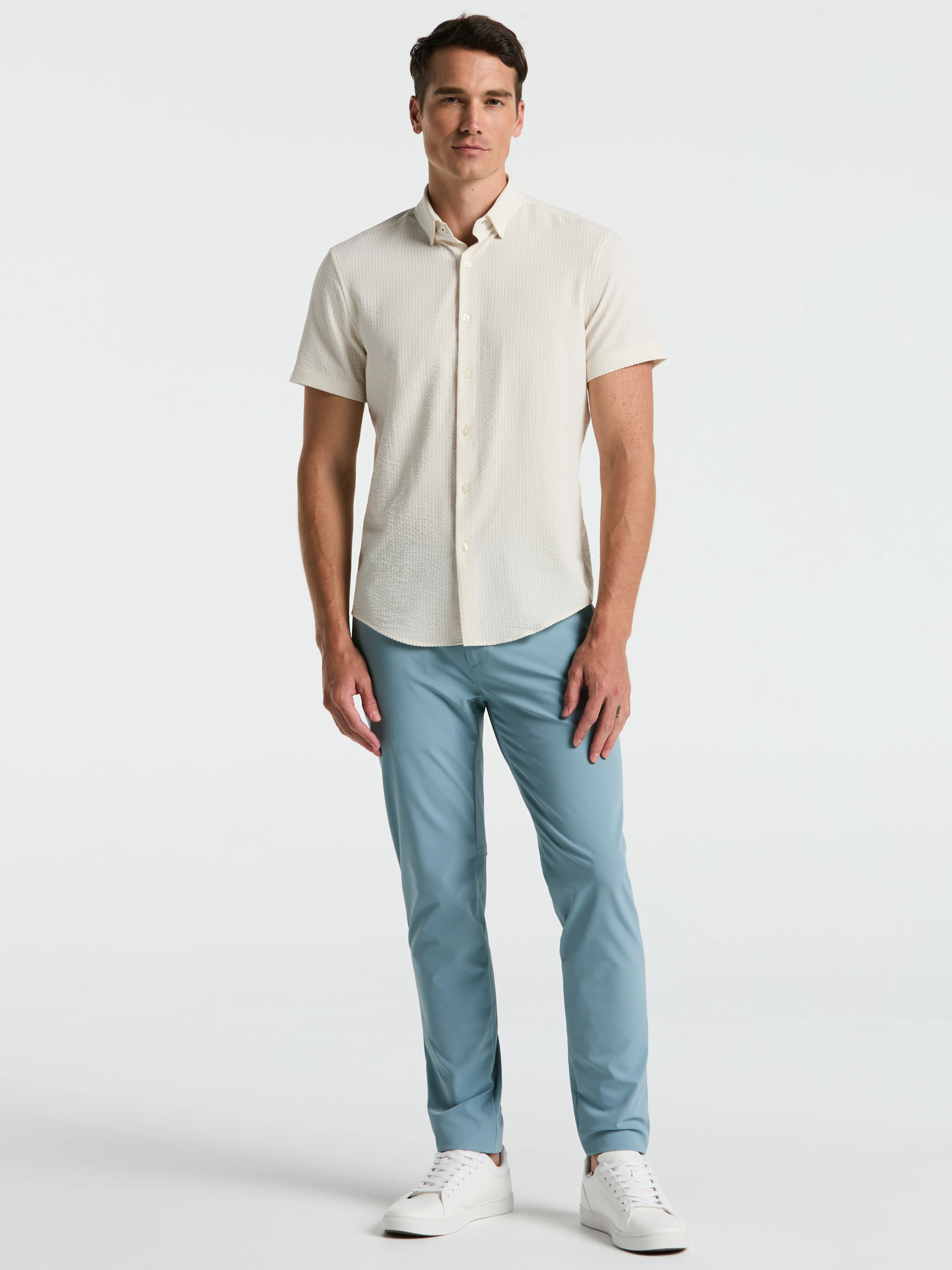 Stretch Seersucker Slim Fit Shirt