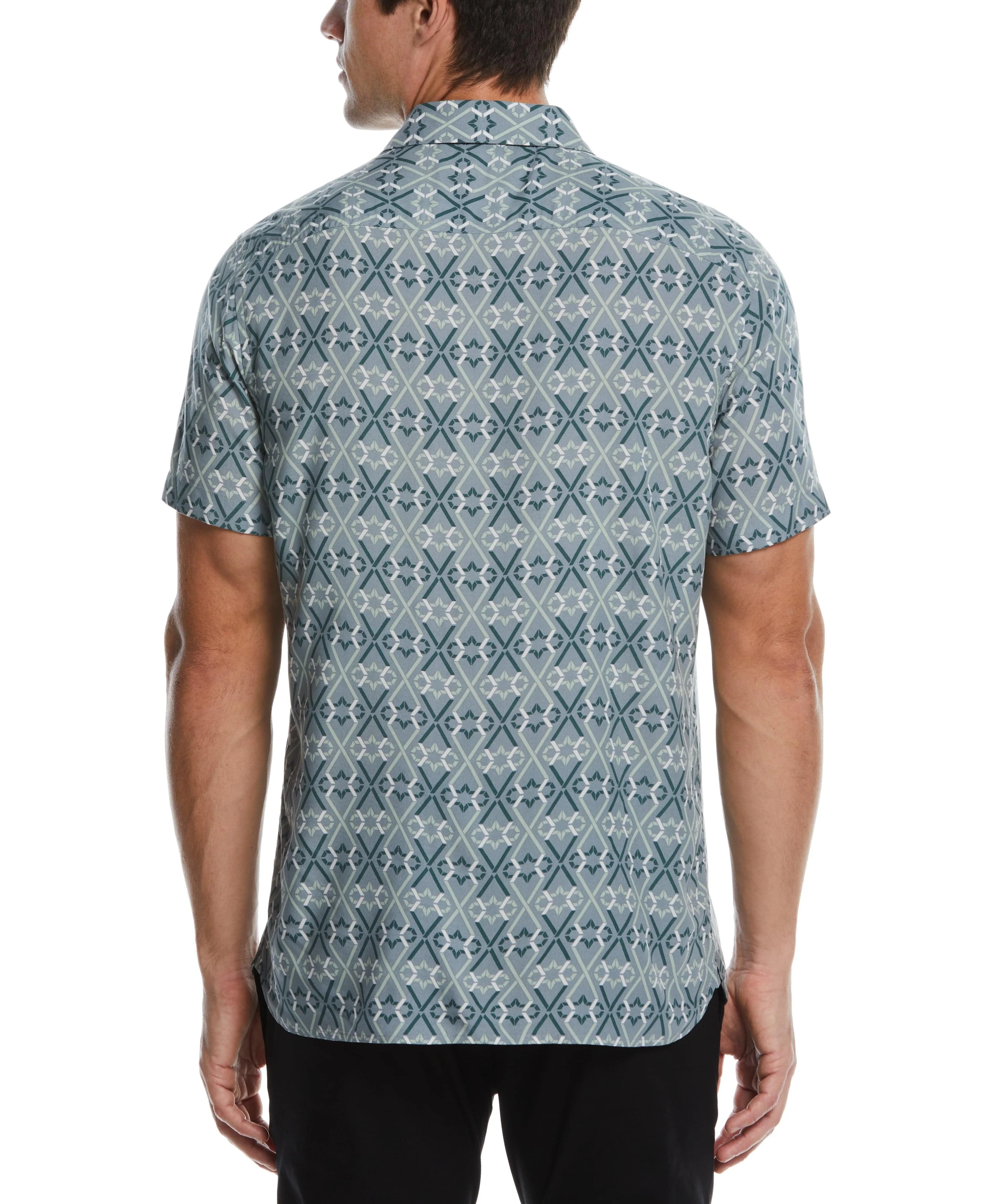 Geo Print Soft Camp Shirt