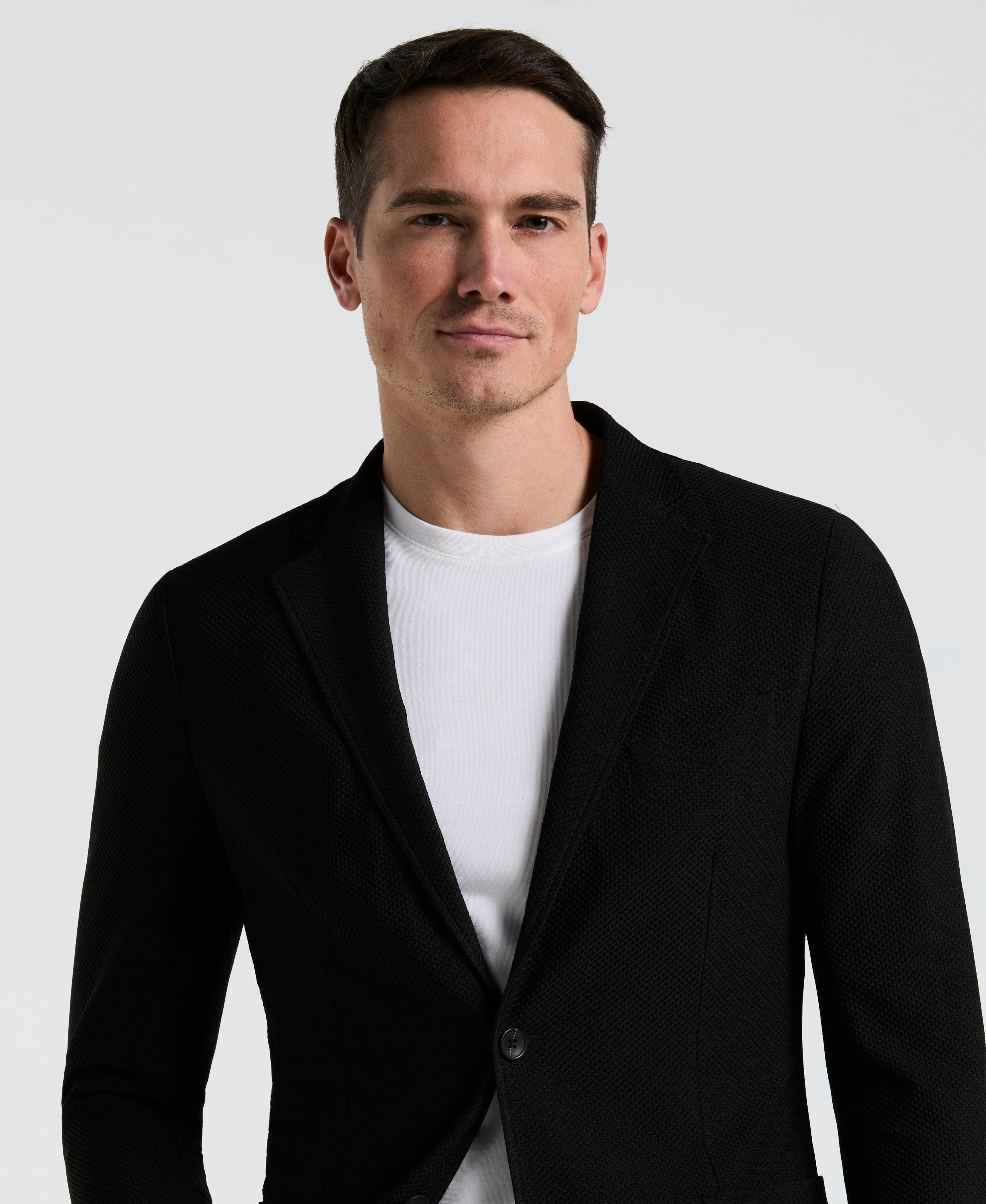 Slim Fit Solid Knit Blazer