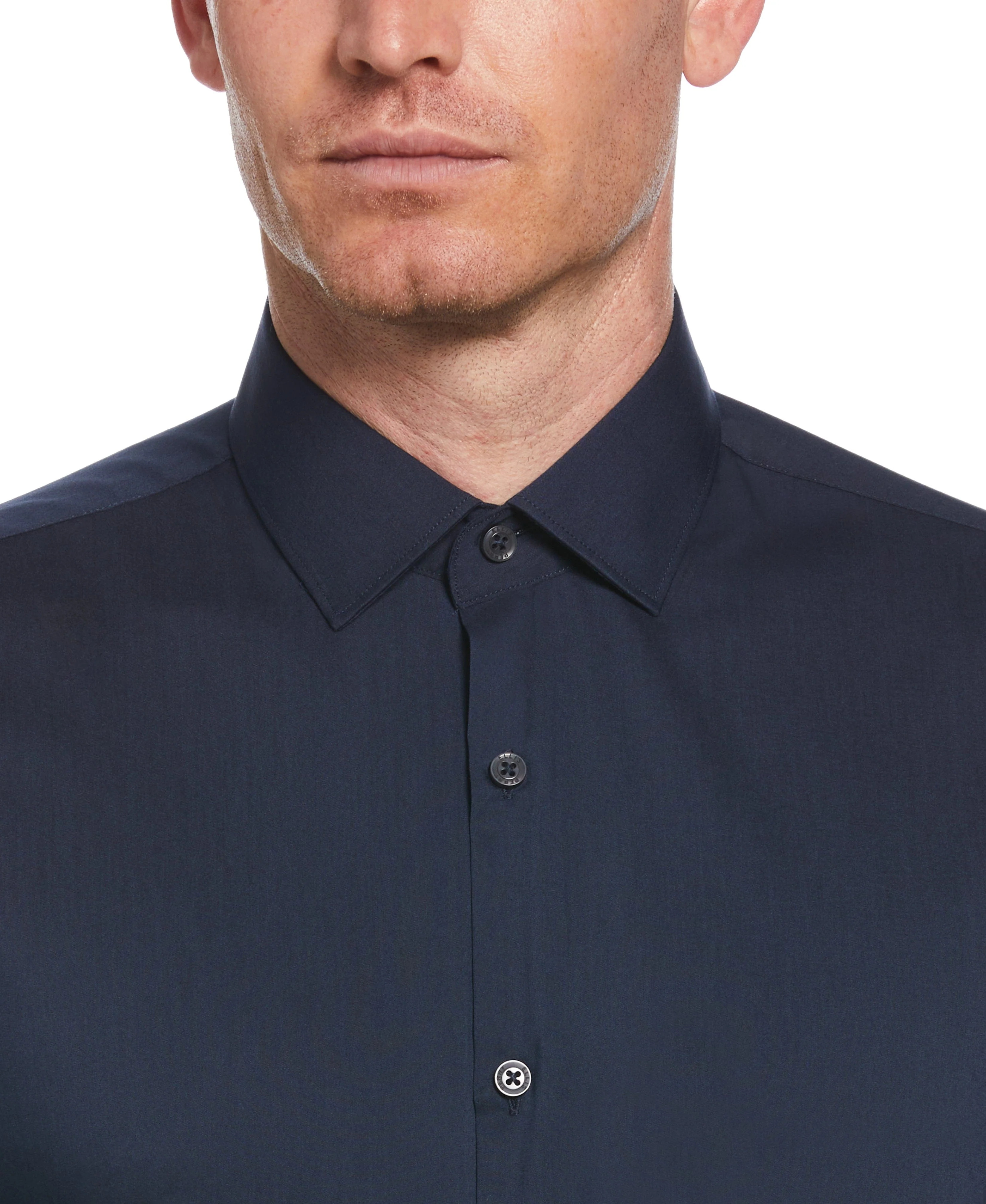 Slim Fit Solid Dress Shirt