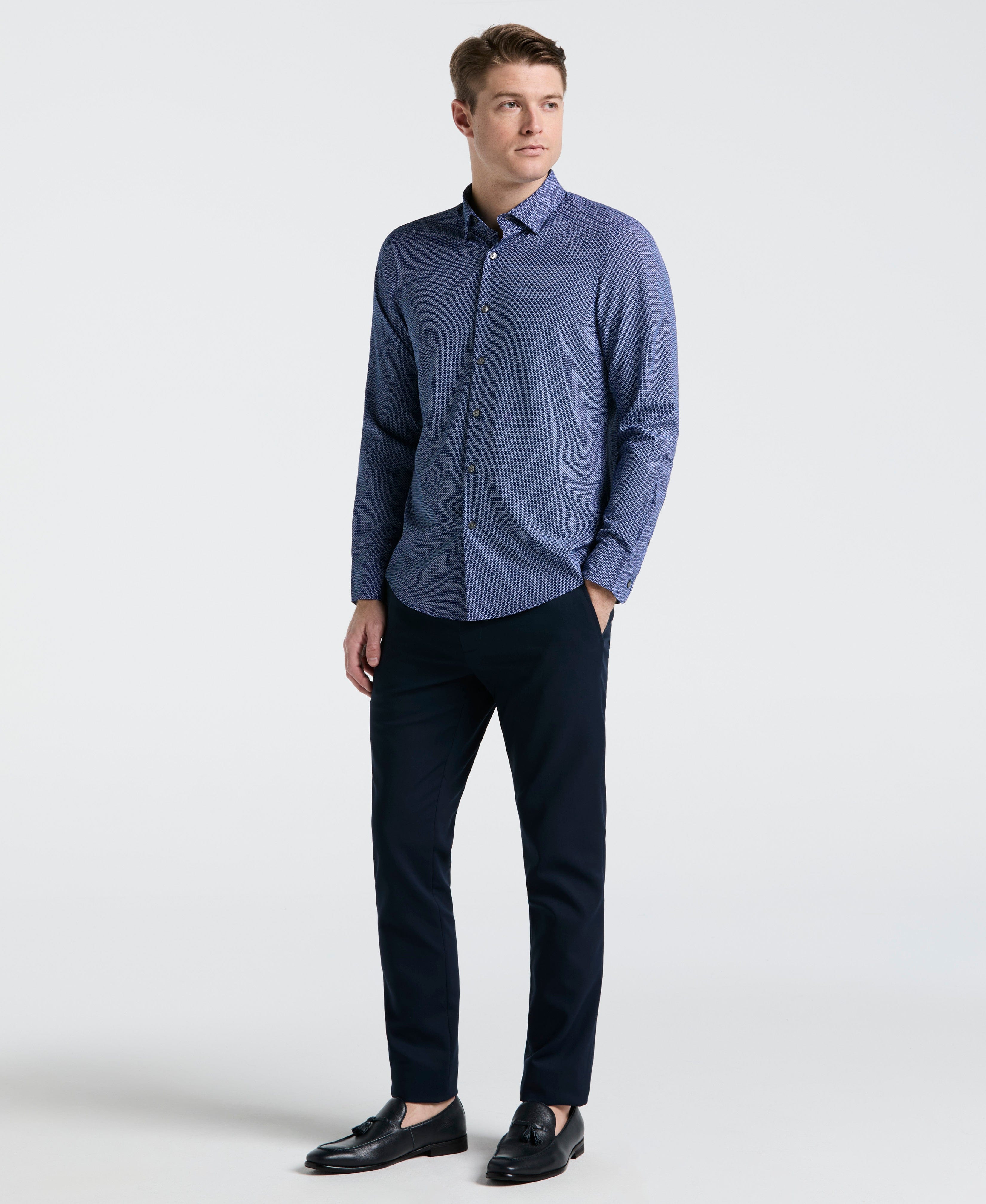 Slim Fit Float Total Stretch Pattern Shirt