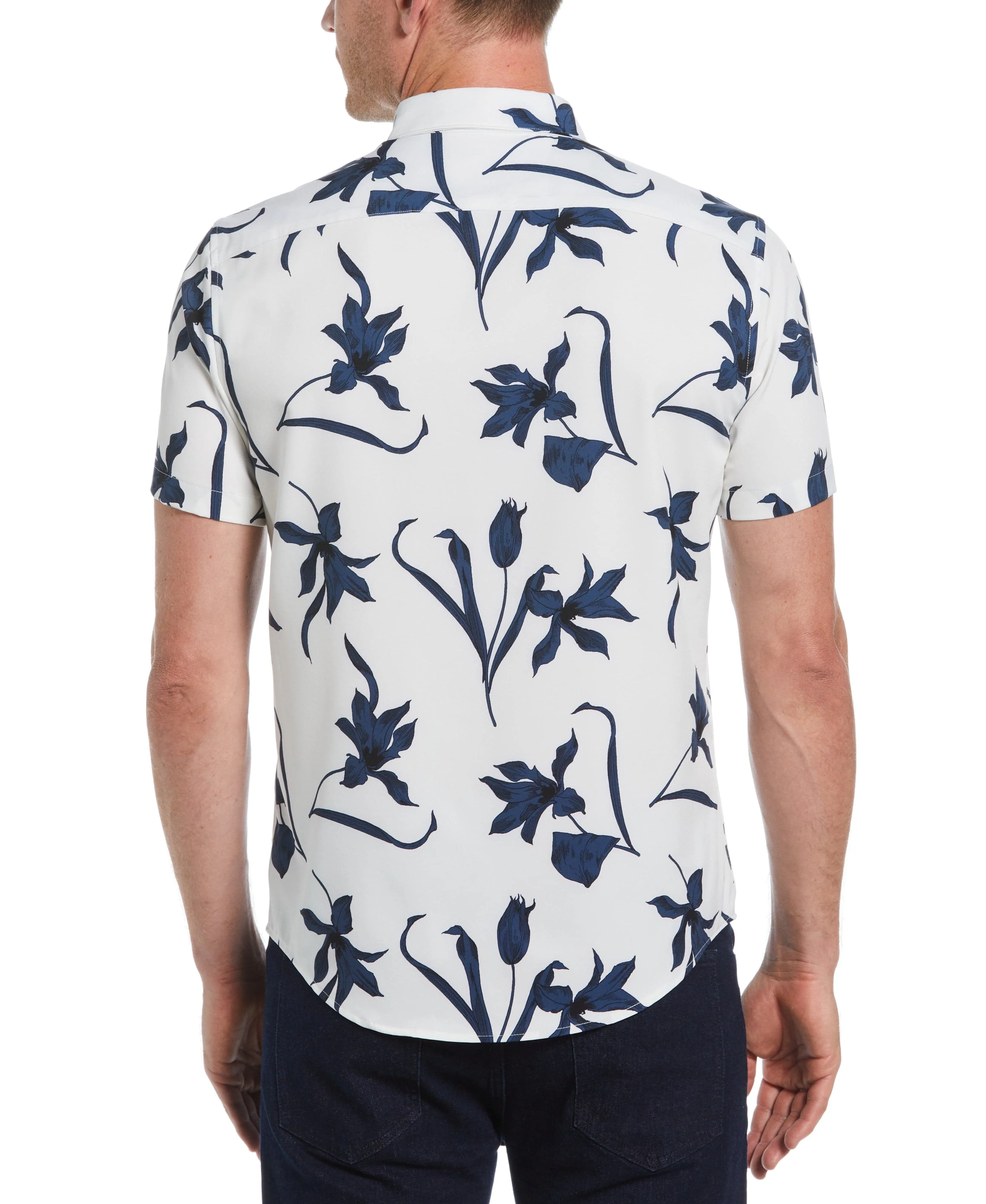 Total Stretch Slim Fit Floral Print Shirt