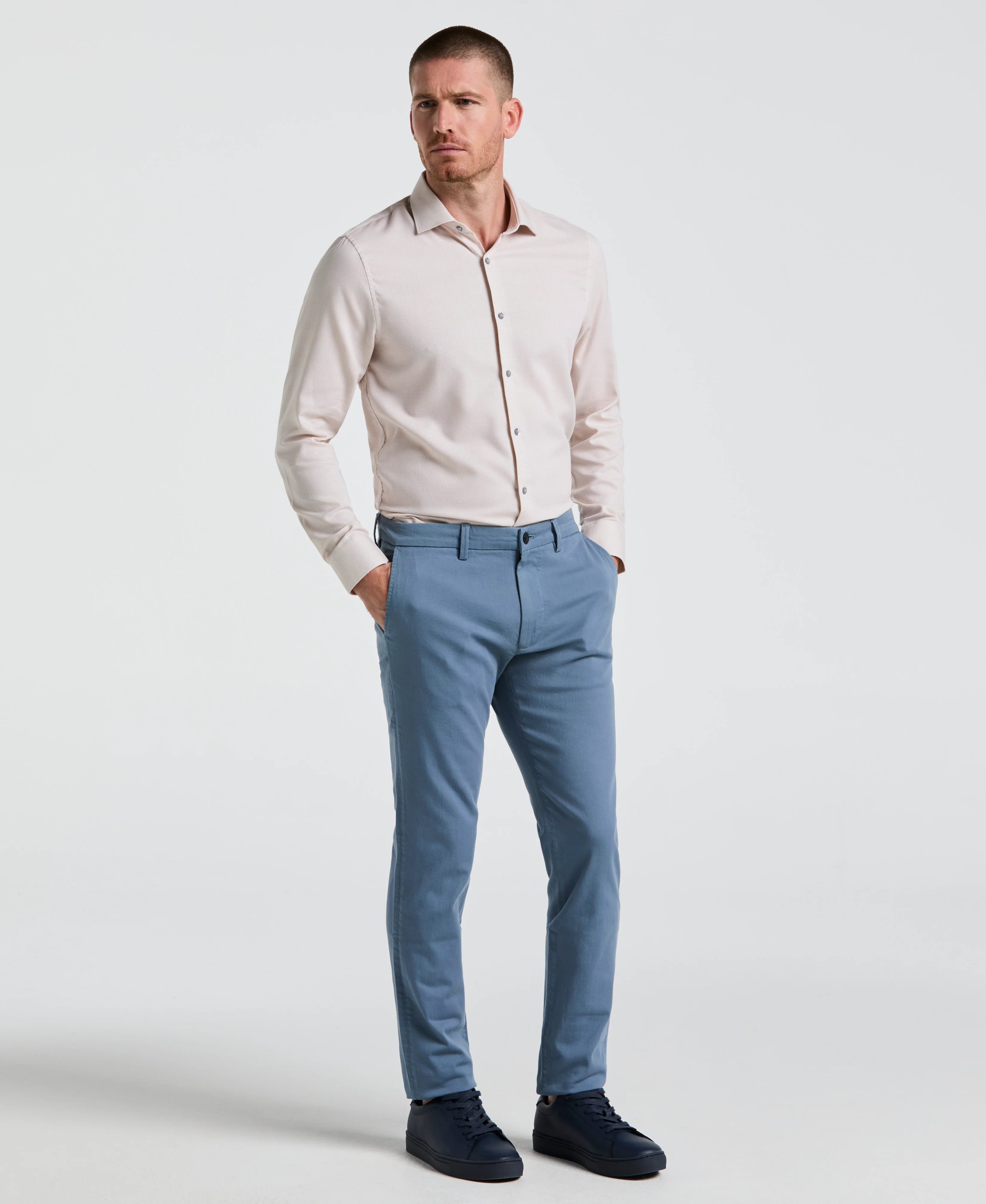 Dobby King Micro Print Dress Shirt