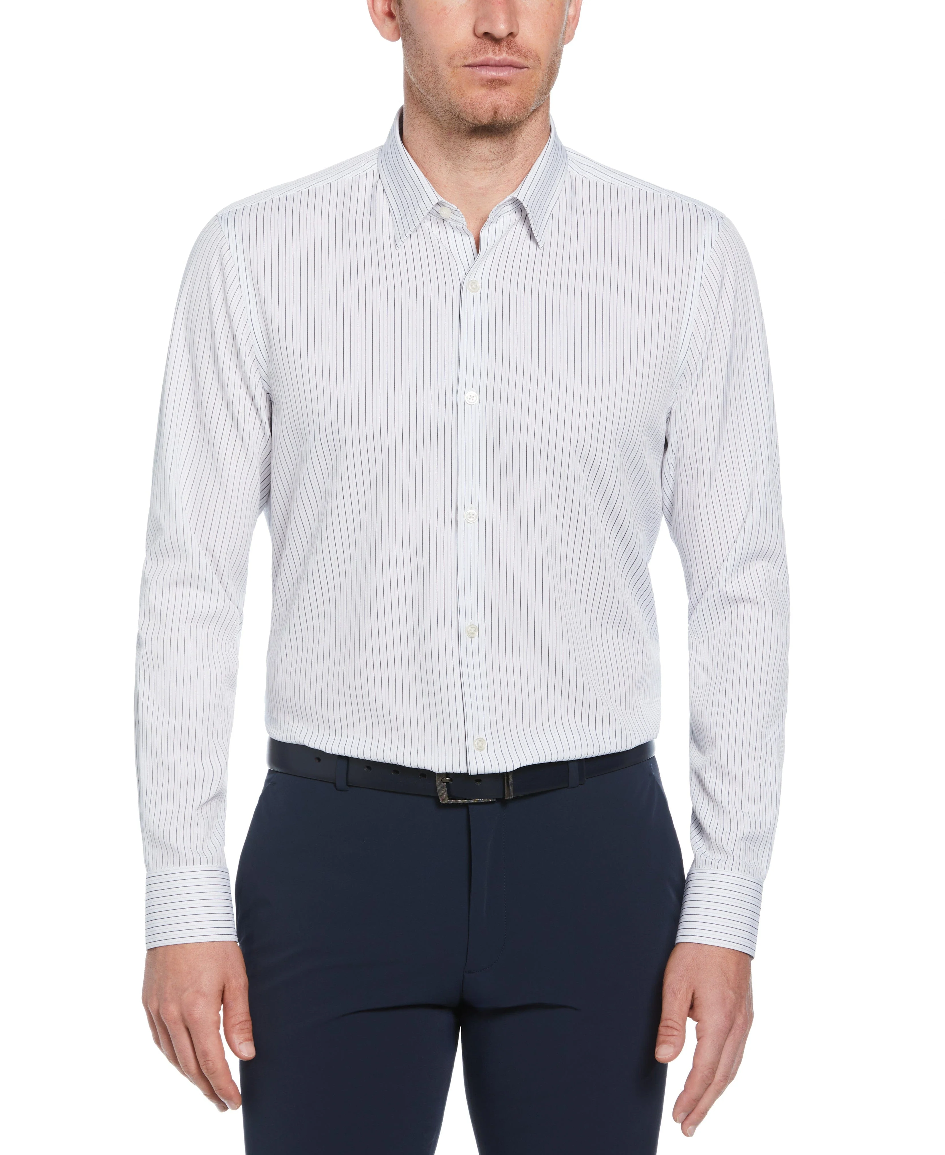 Total Stretch Bi-Color Pinstripe Shirt