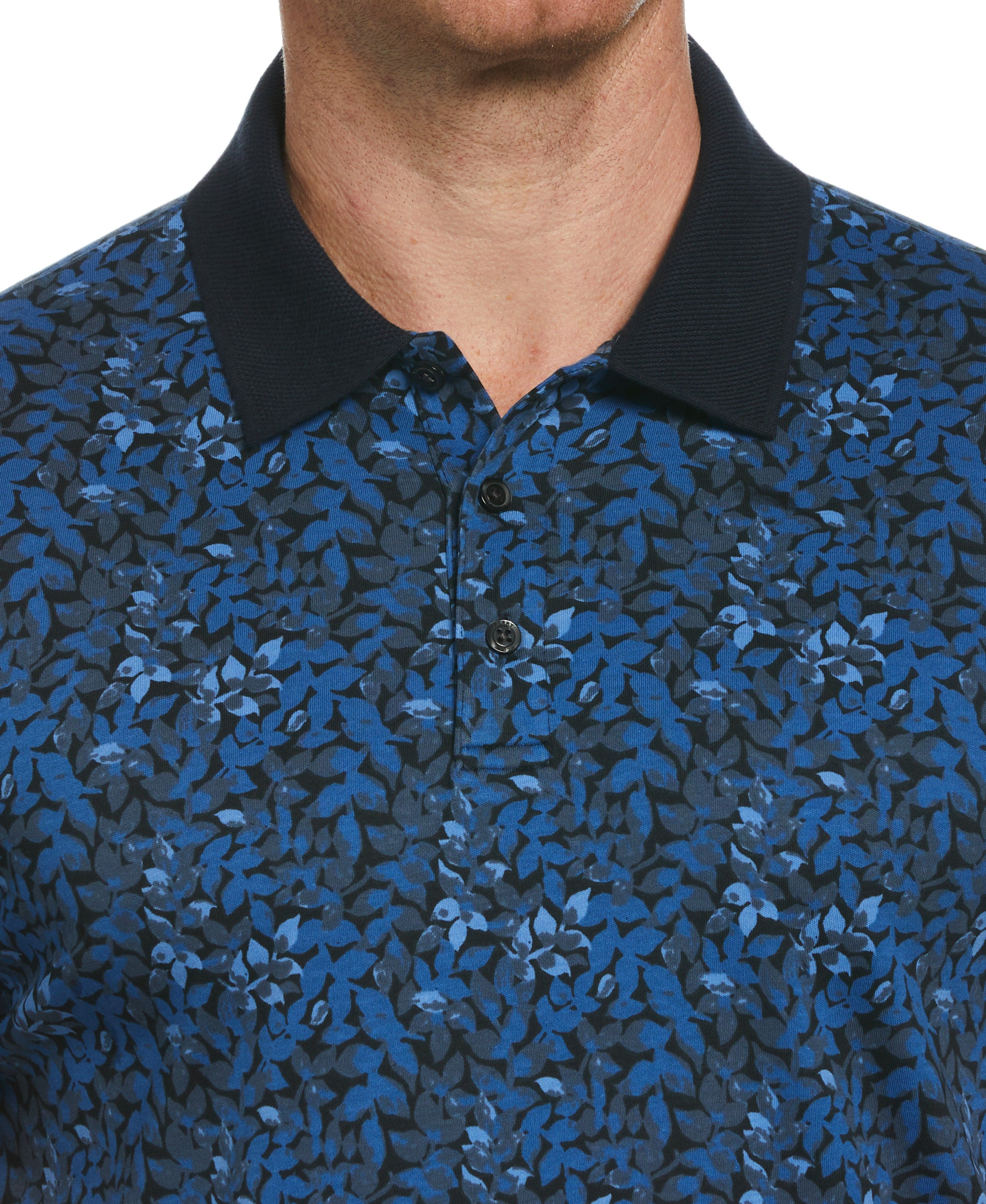 Cotton Leaf Print Polo