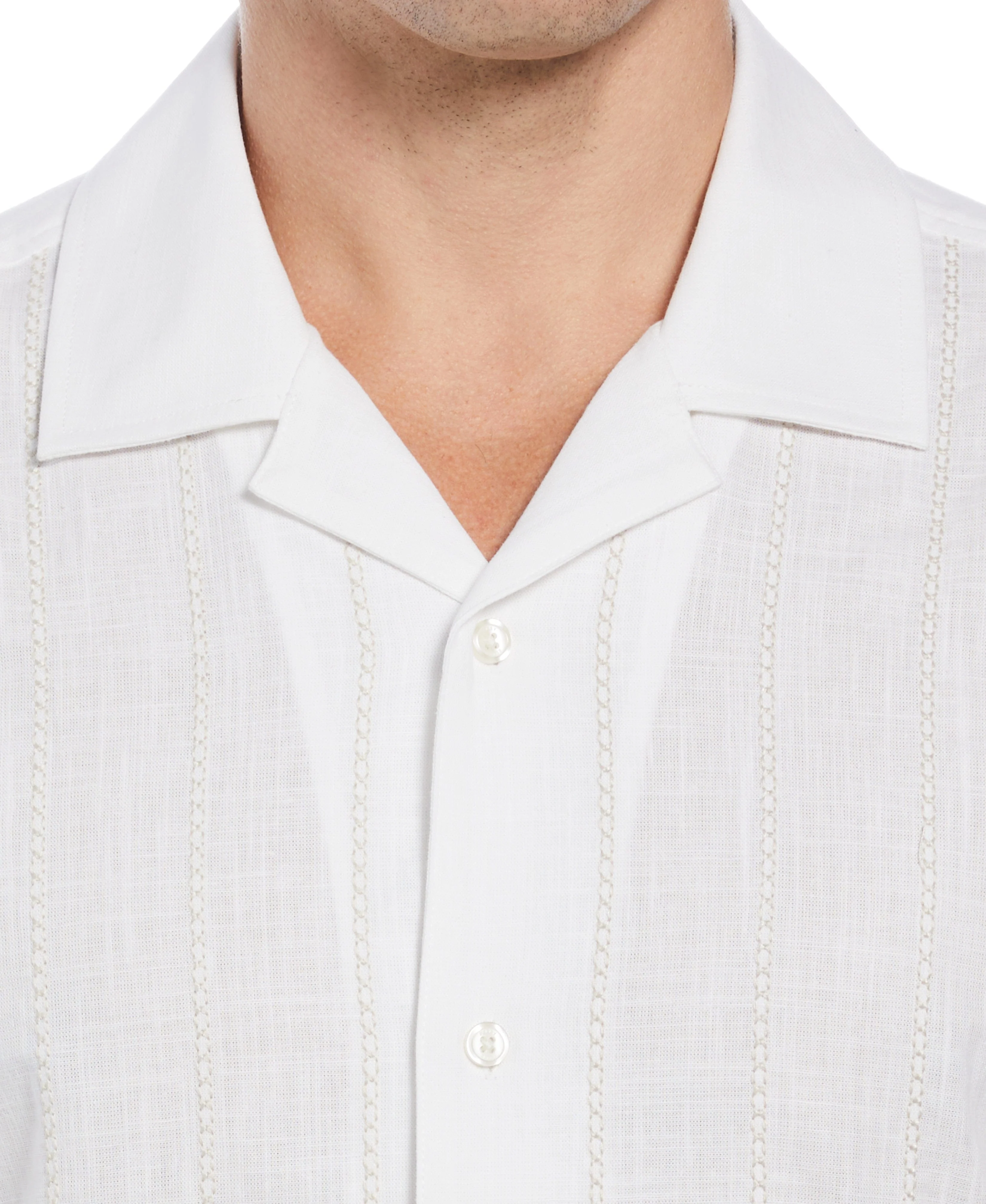 Chain Stitch Cotton Camp Shirt