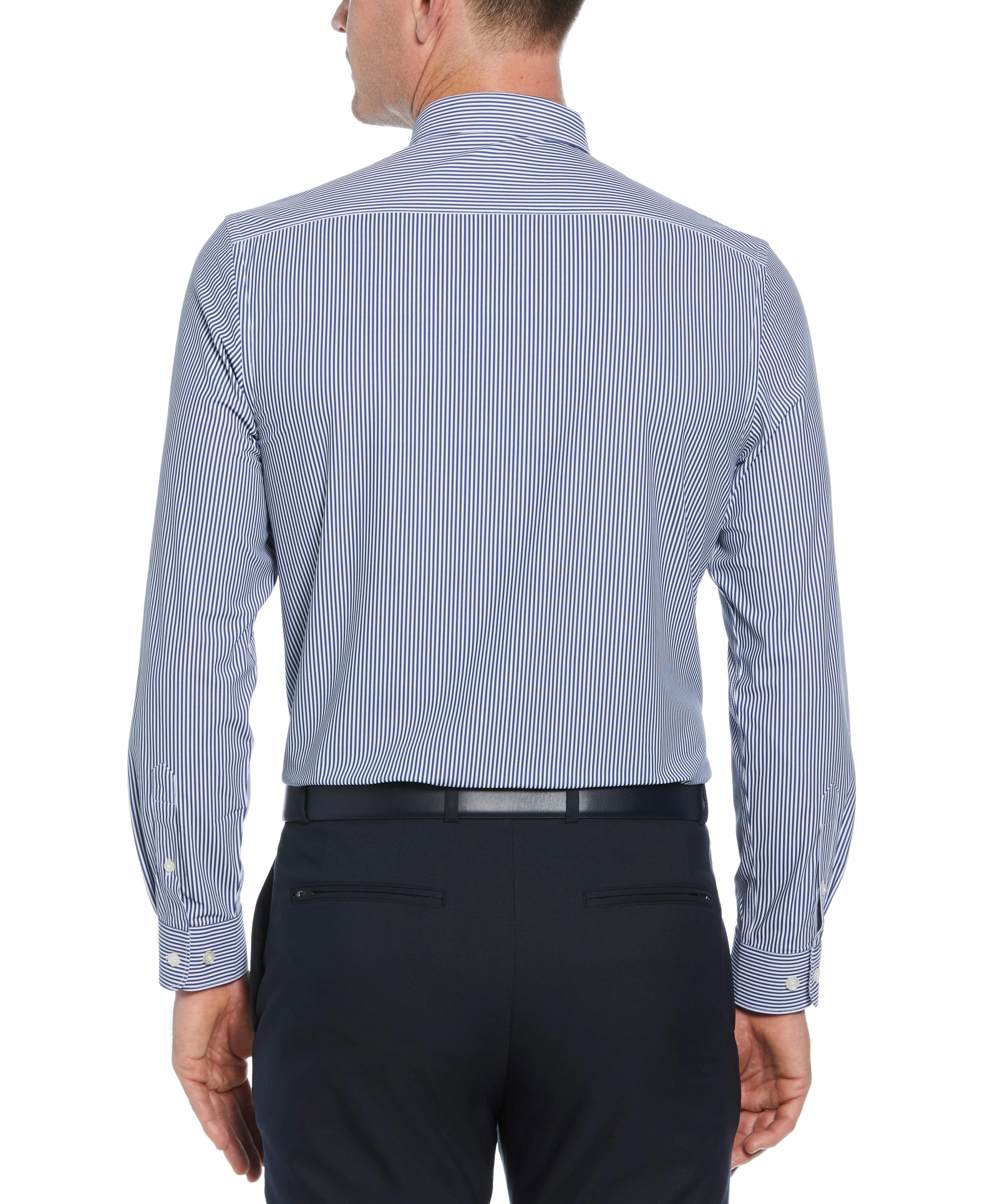 Slim Fit Button-Down Striped Dress Shirt