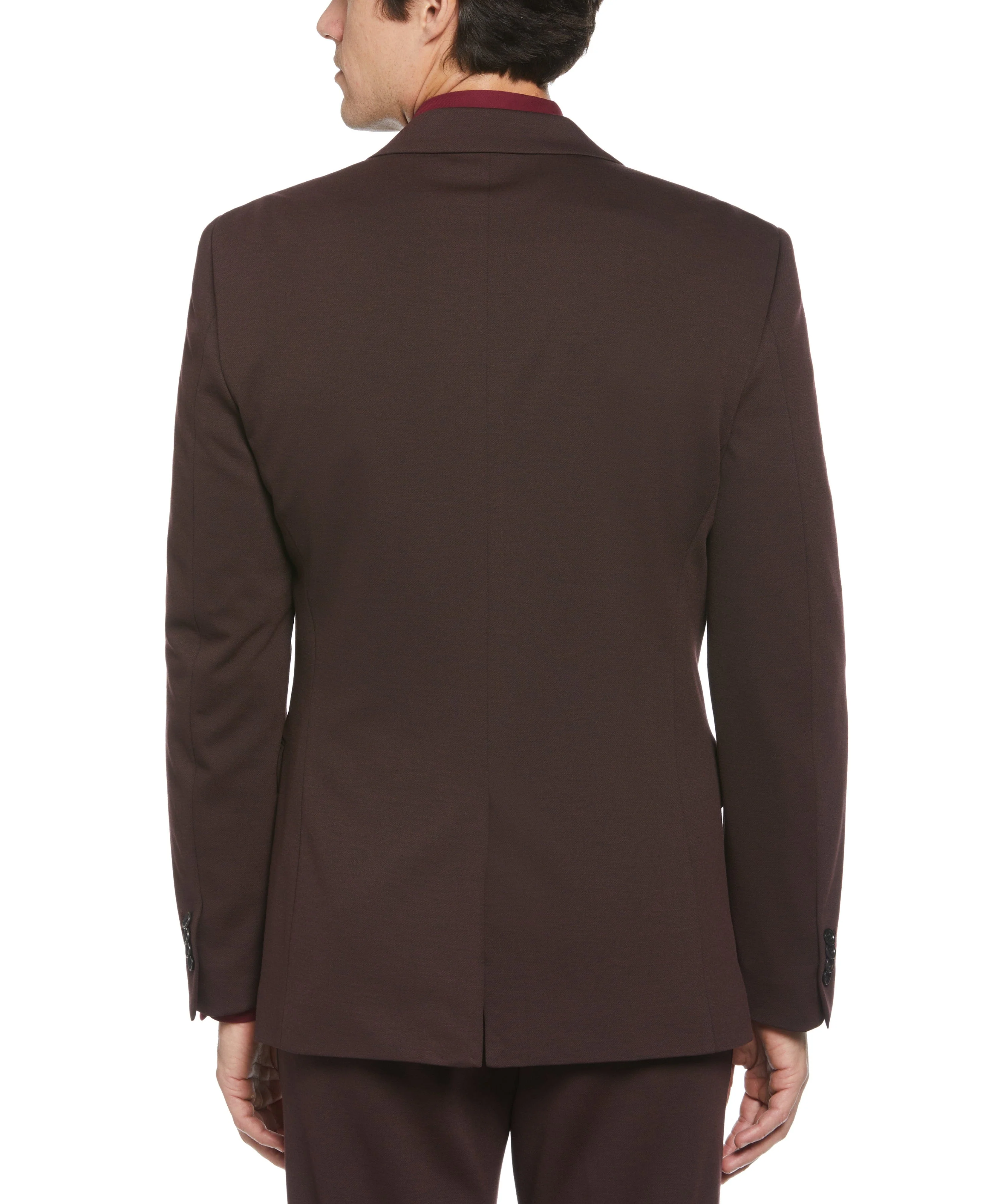 Slim Fit Solid Knit Suit Jacket