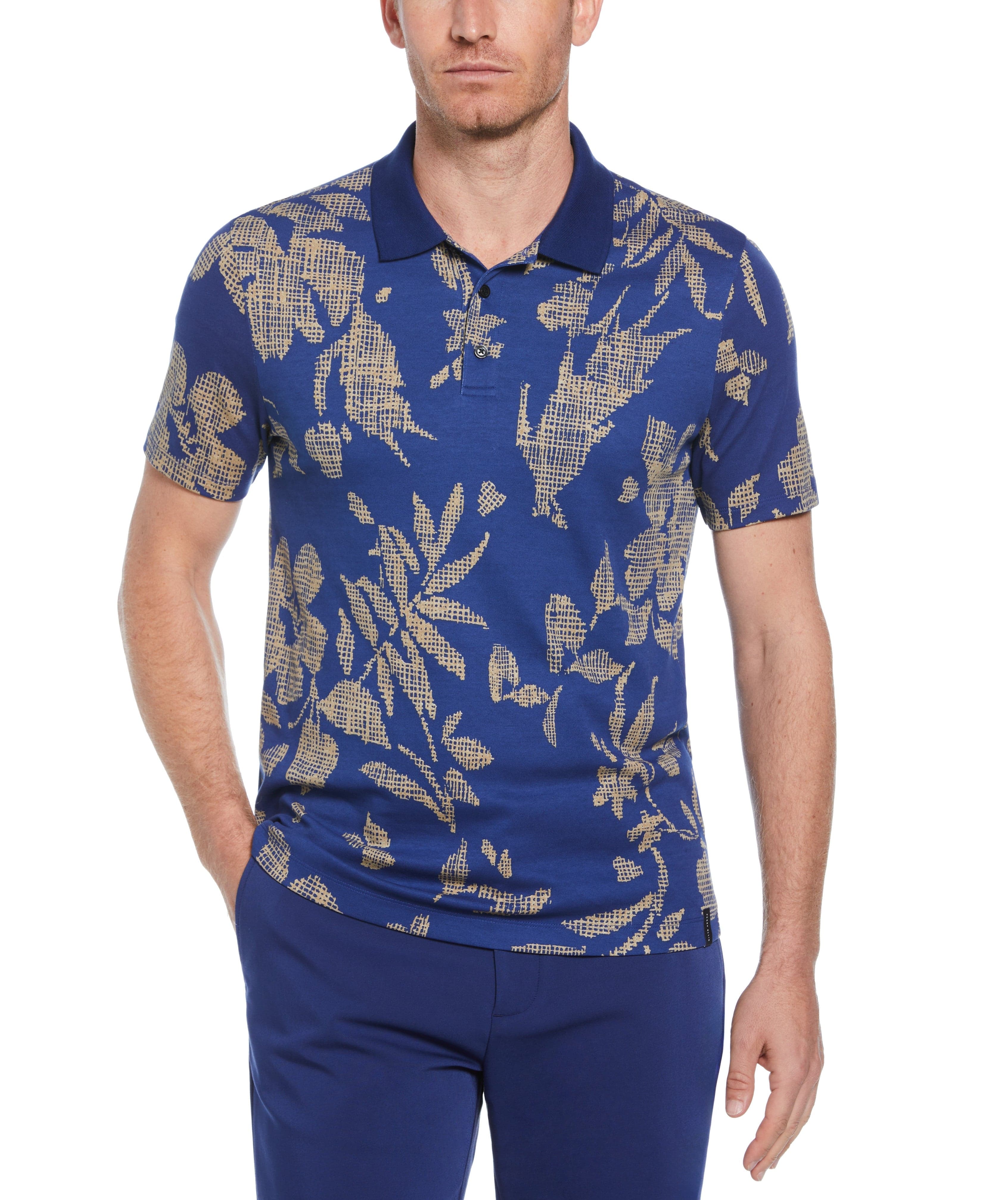 Tua x Perry Ellis Collaboration Allover Printed Floral Polo