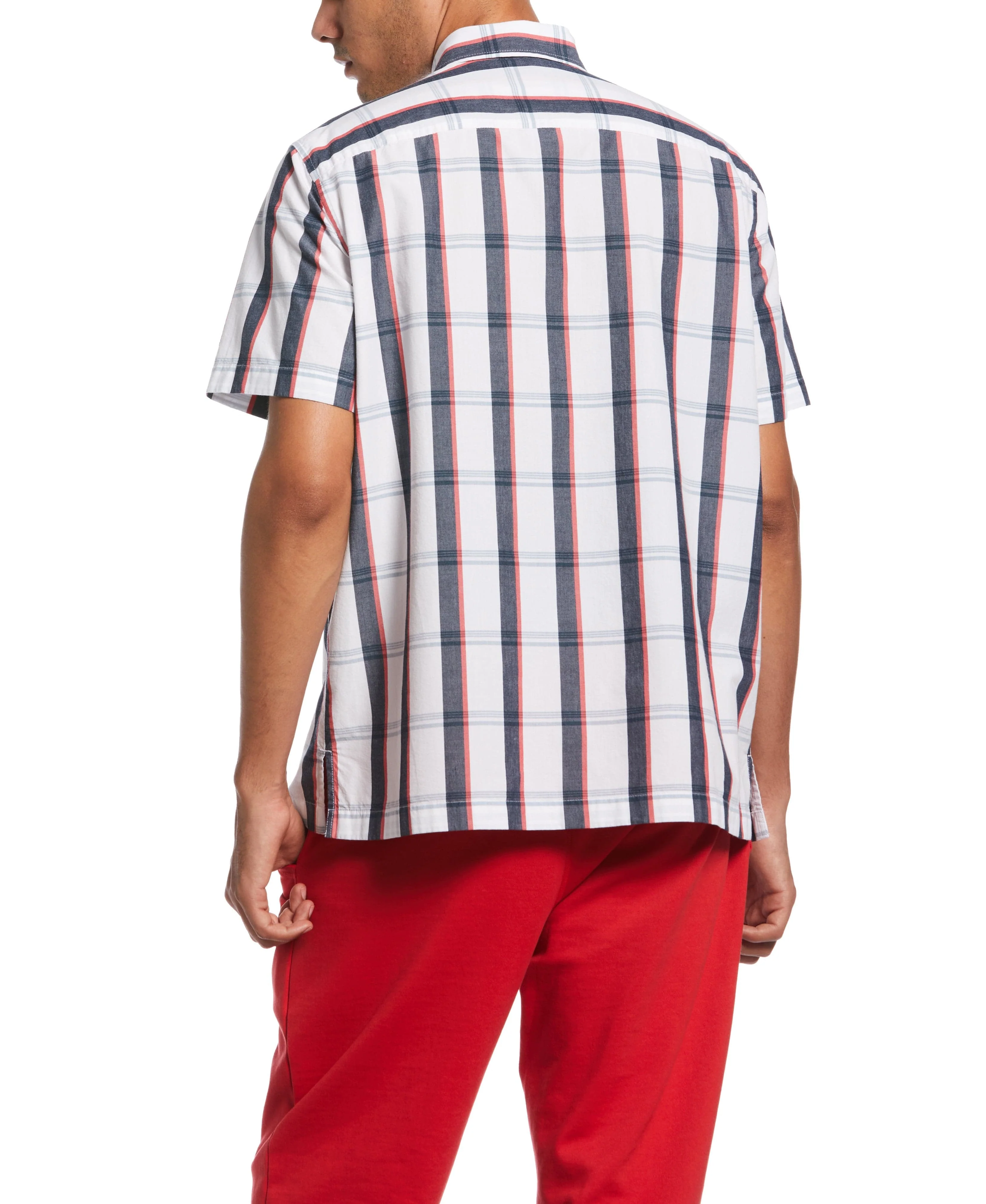 Thin Plaid Collared Shirt