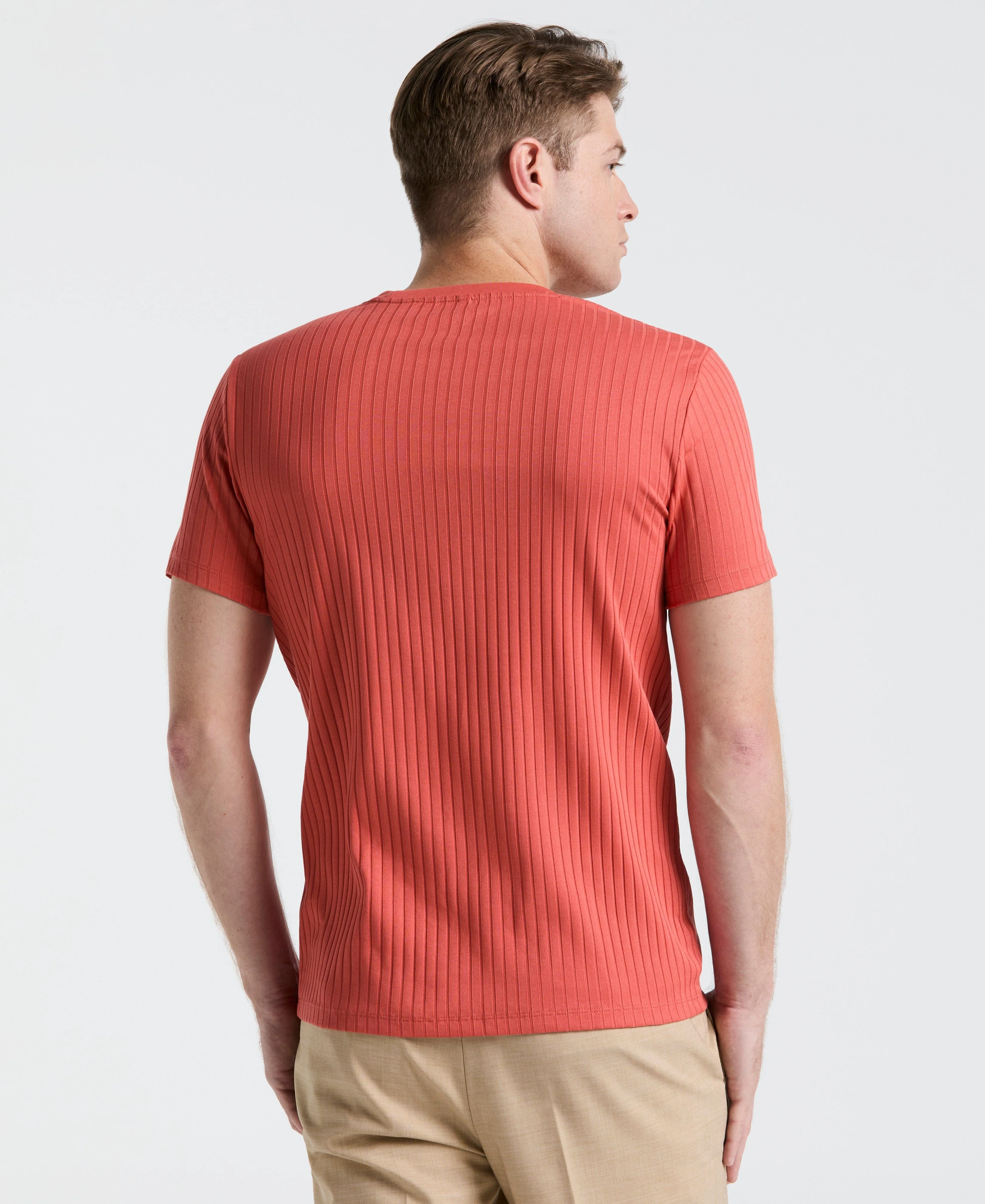 Ribbed Crew Neck Tee