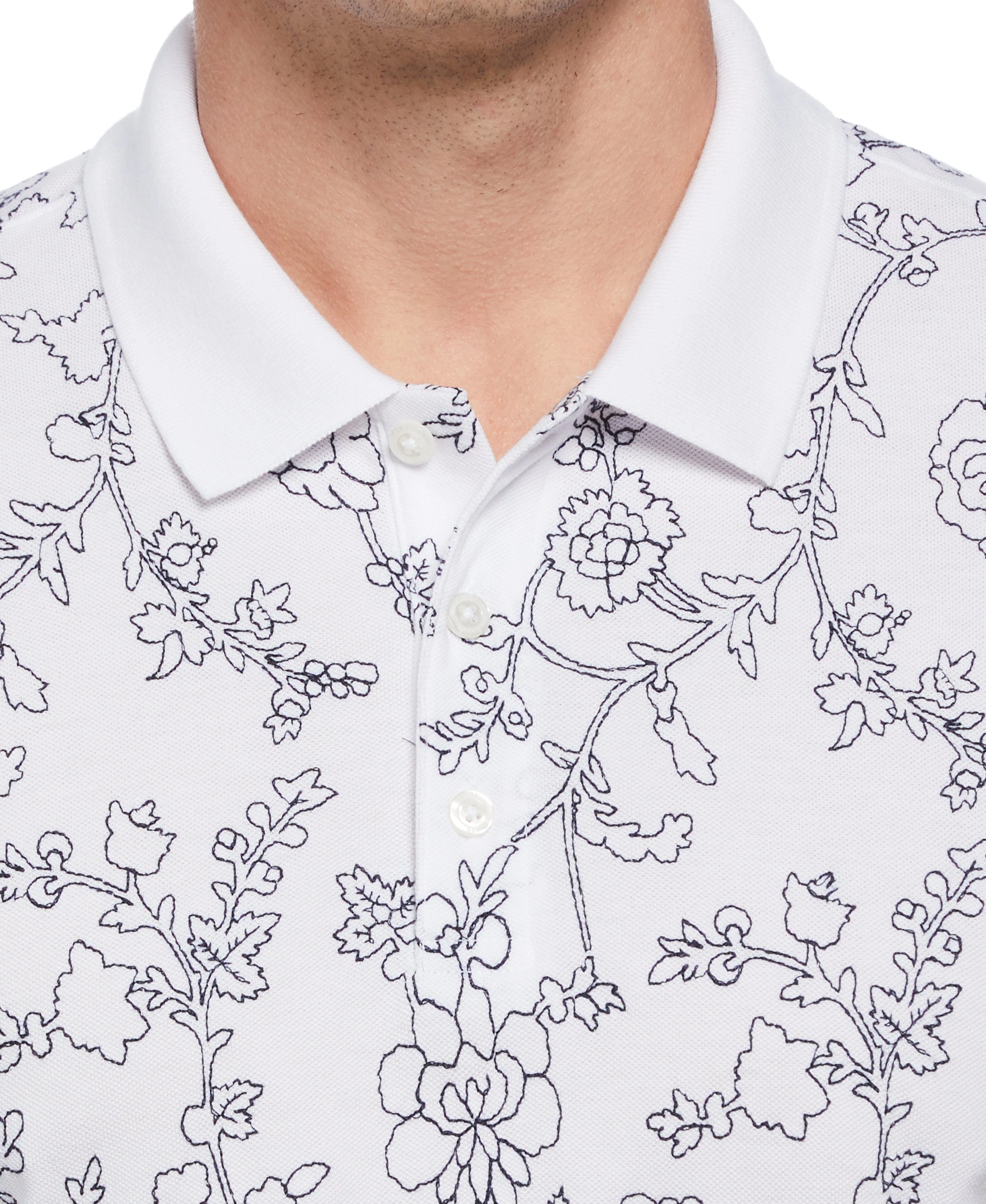 Floral Pique Polo