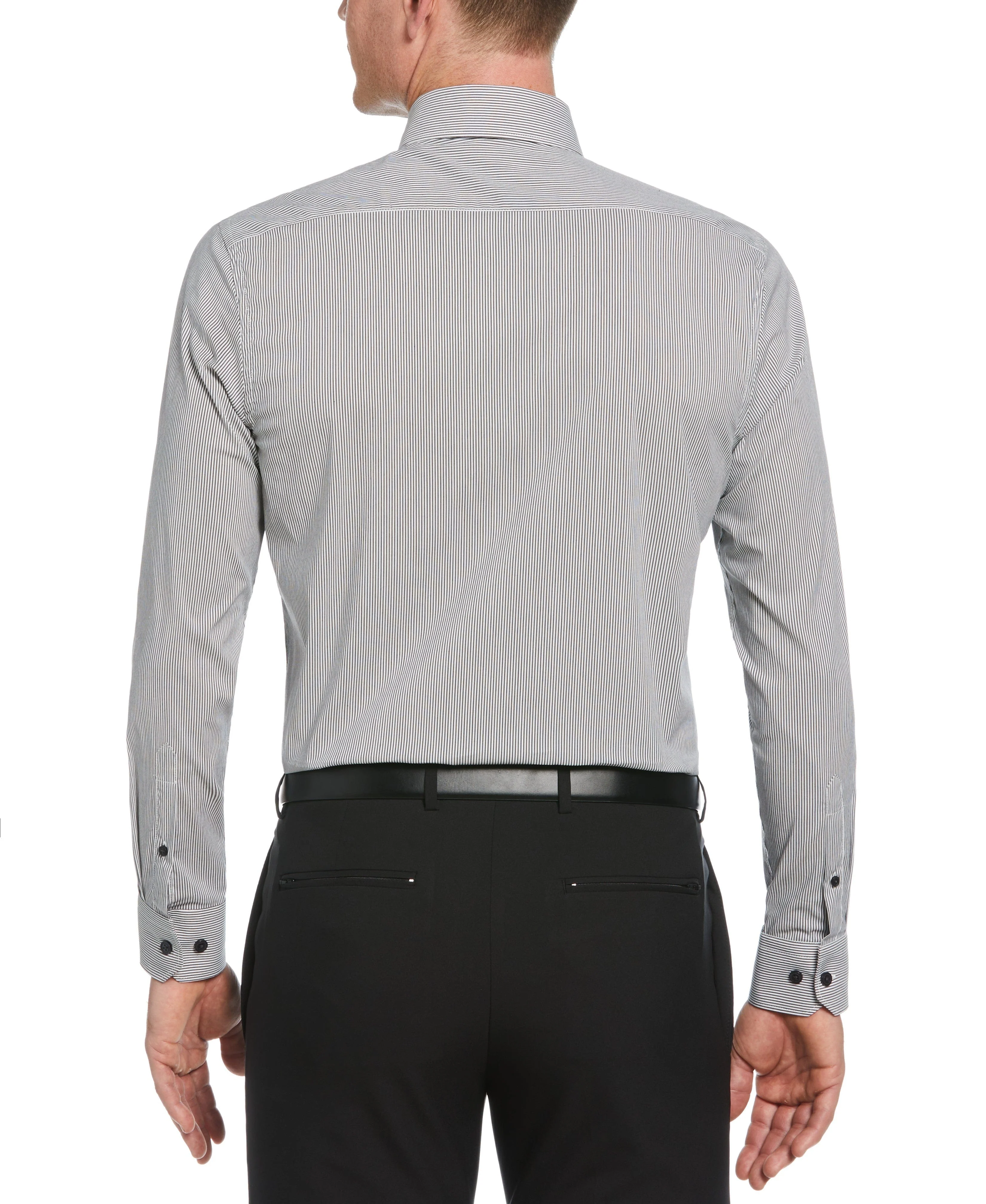 Slim Fit Striped Print Dress Shirt