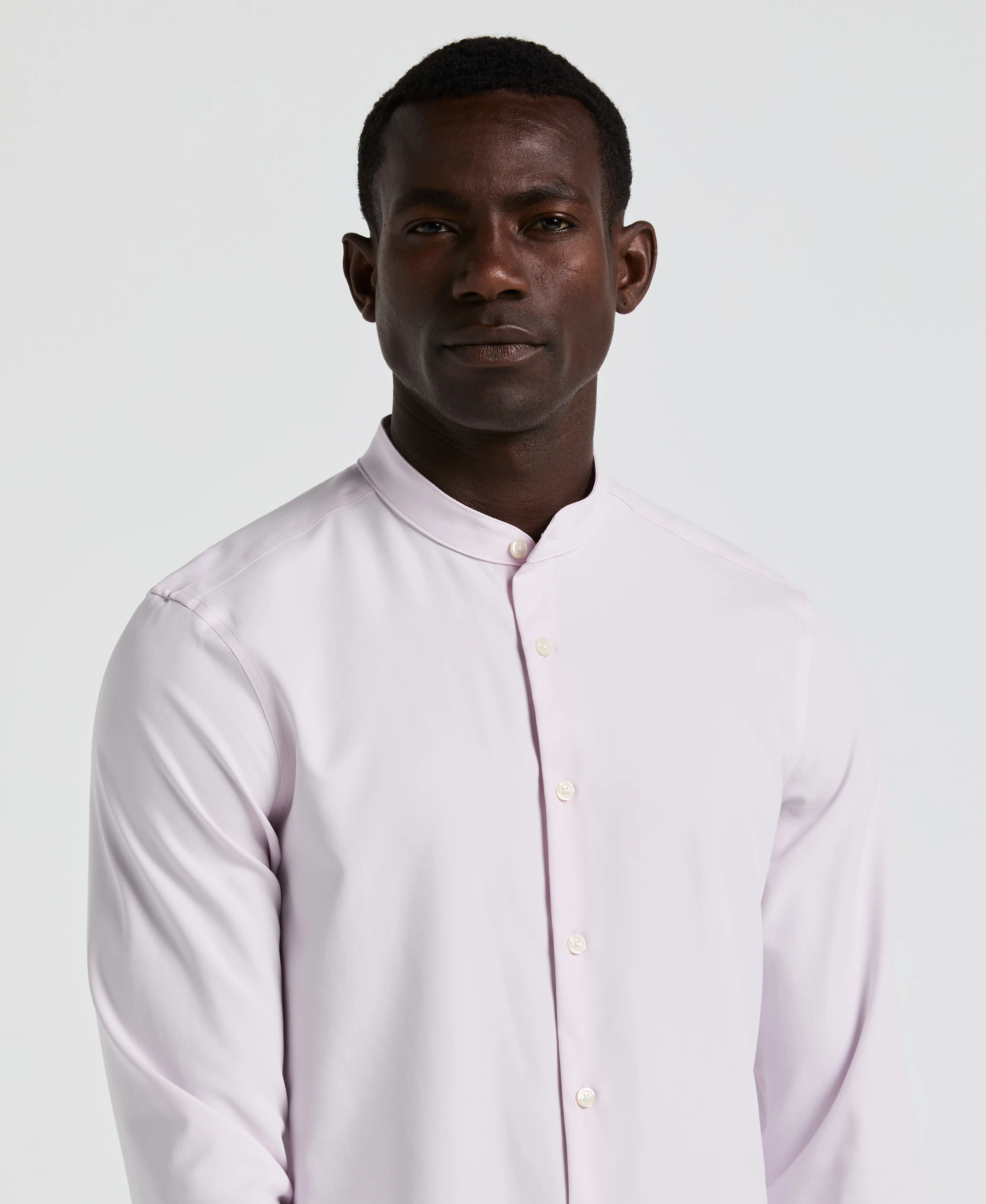 Untucked Total Stretch Slim Fit Banded Collar Shirt